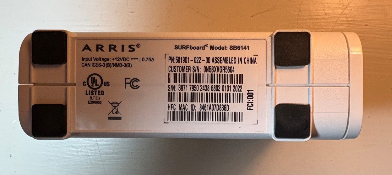 ARRIS SB6183 SURFboard DOCSIS 3.0 Cable Modem