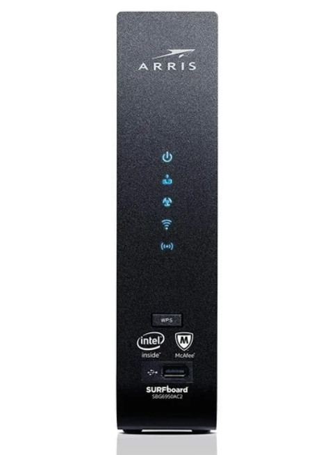 ARRIS Surfboard SBG6950AC2 Cable Modem & Wi-fi Router With McAfee, Open Box