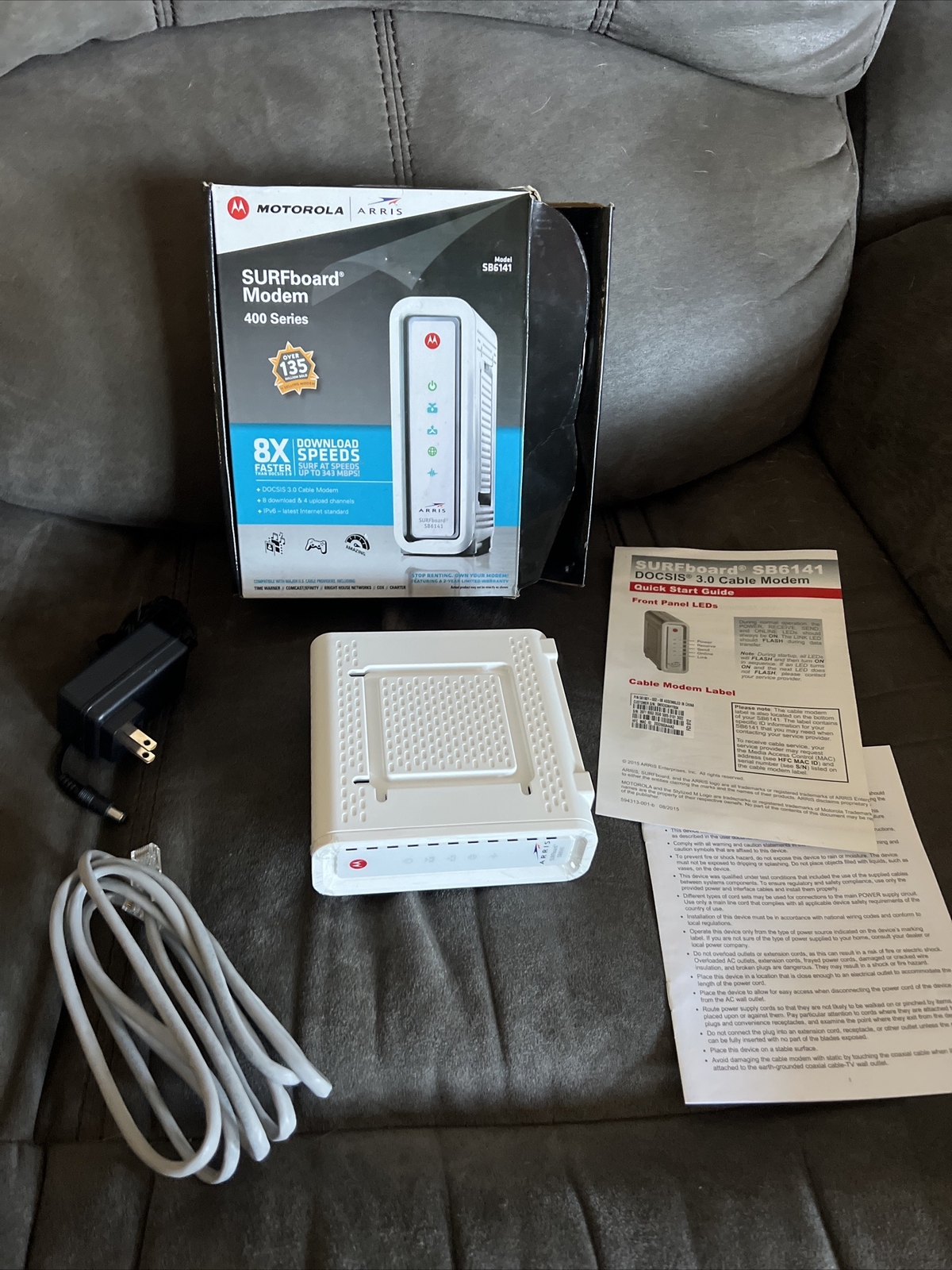 Motorola Arris SURFboard Modem 400 Series: Model SB6141, DOCSIS 3.0 New Open Box