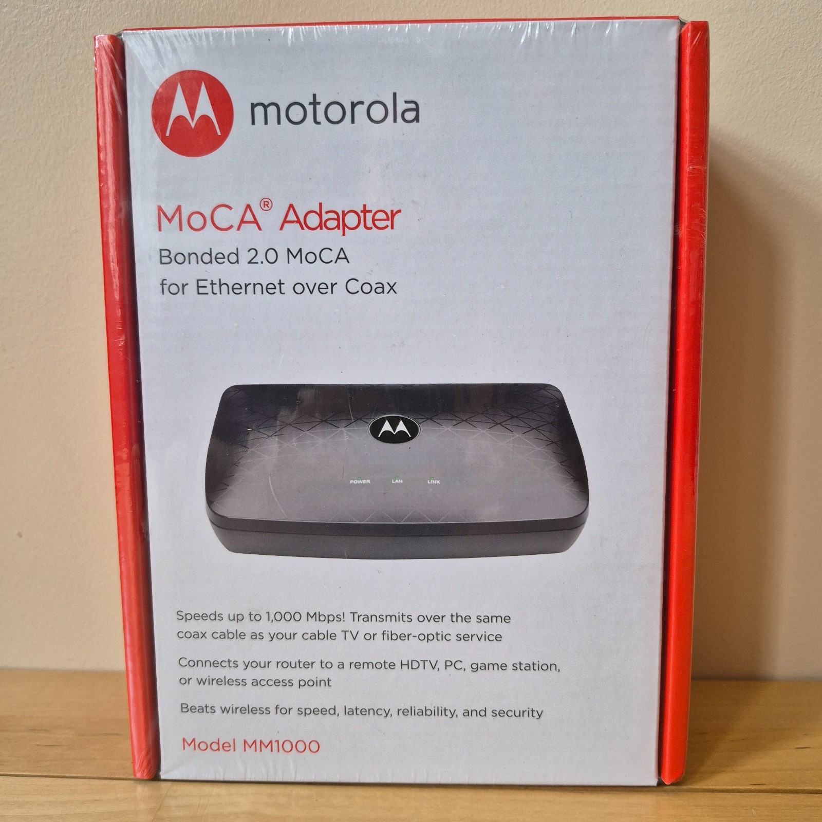 Motorola MOCA/MM1000 Adapter’s for Ethernet Over Coax Bonded 2.0 NEW SEALED