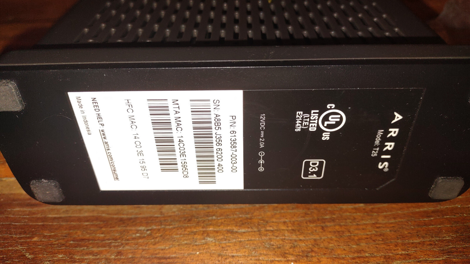 ARRIS Surfboard T25 DOCSIS 3.1 Cable Modem for Xfinity Internet & Voice