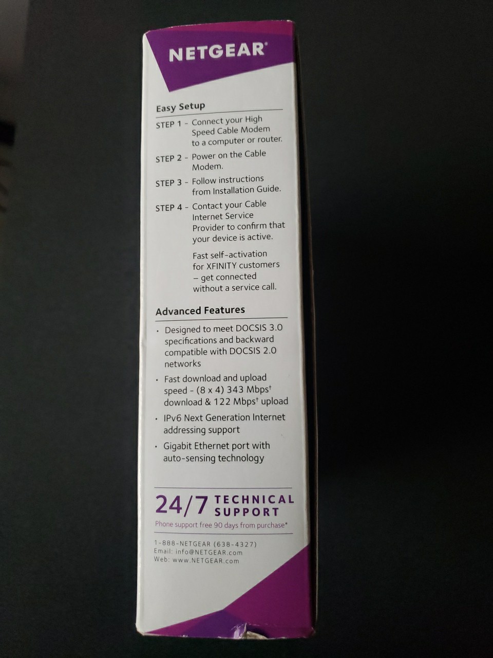 Netgear CM400 High Speed Cable Modem DOCSIS 3.0 Xfinity & Time Warner NEW