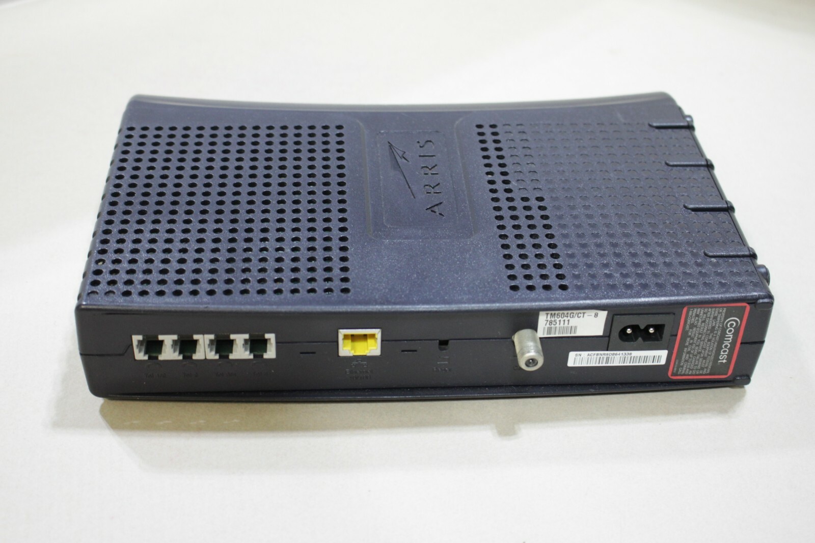 ARRIS TM604G/CT-8 Cable Internet Voice Modem 4 phone, cable & Ethernet connectns