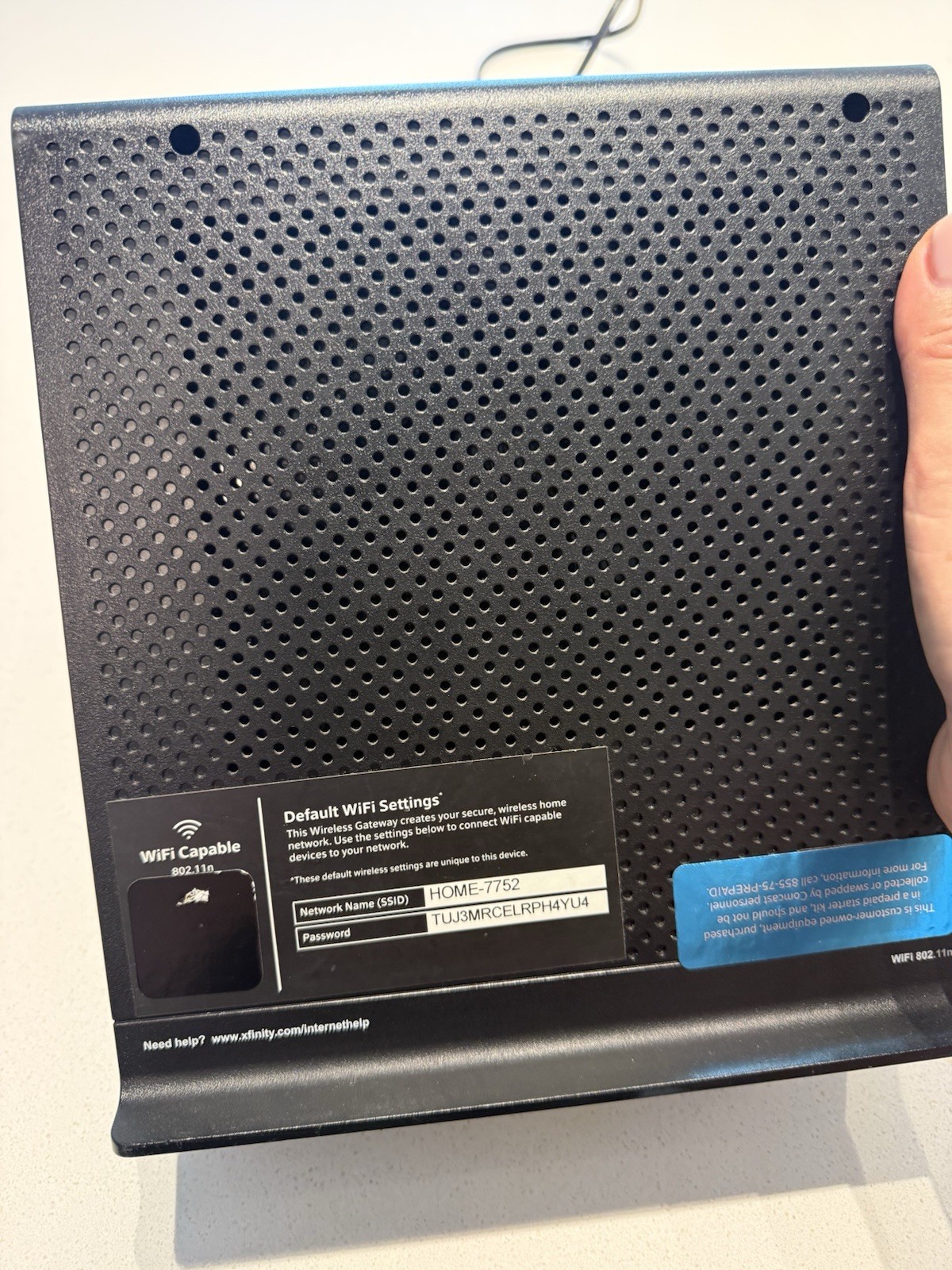 Xfinity / Comcast Arris TG862G/CT