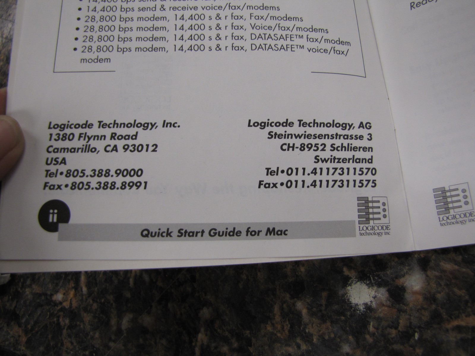 QUICKTEL XEBA 1414XV External Modem w/ Power Supply, Manuals & 3.5″ SofTware-MP1