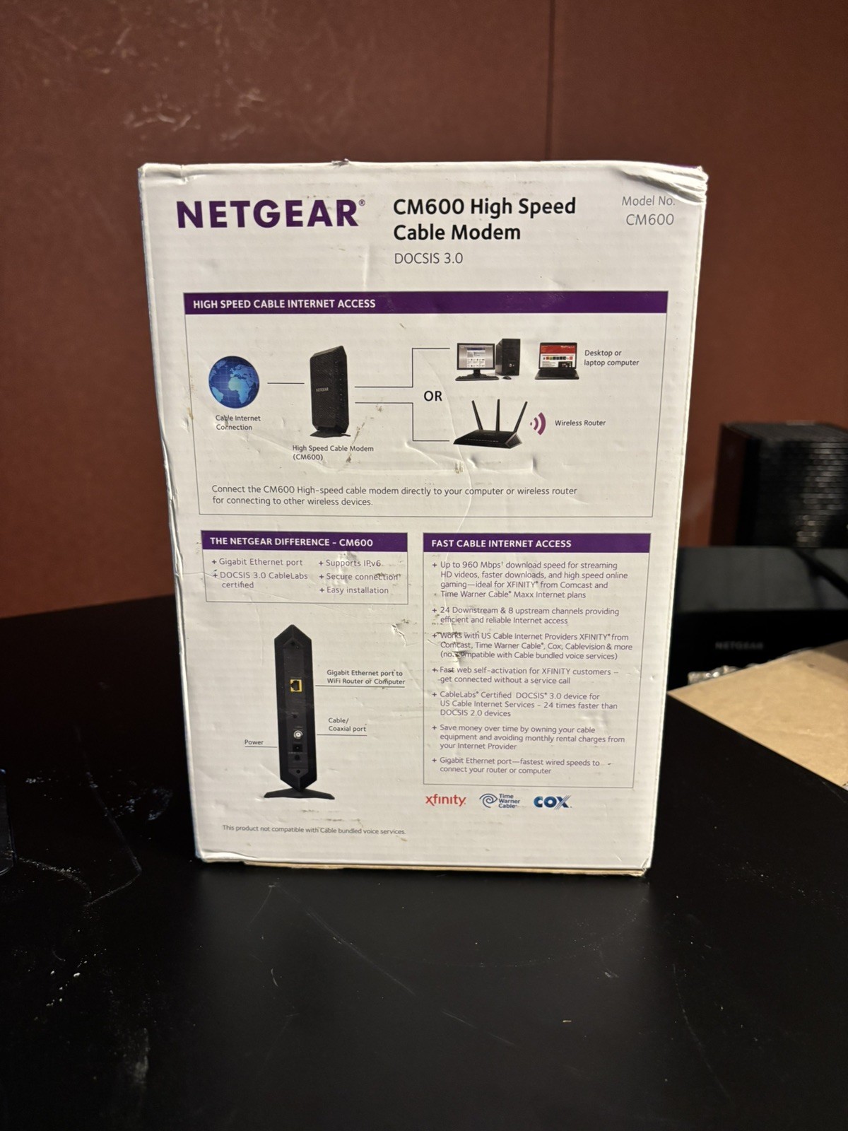 NETGEAR CM600-1AZNAS 960Mbps DOCSIS 3.0 Cable Modem