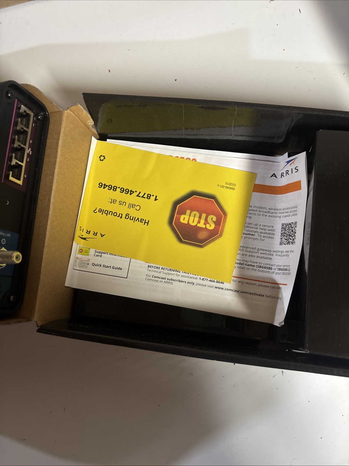 ARRIS SURFboard SBG6580 DOCSIS 3.0 Cable Modem/ Wi-Fi N300 + 5GHz New Open Box