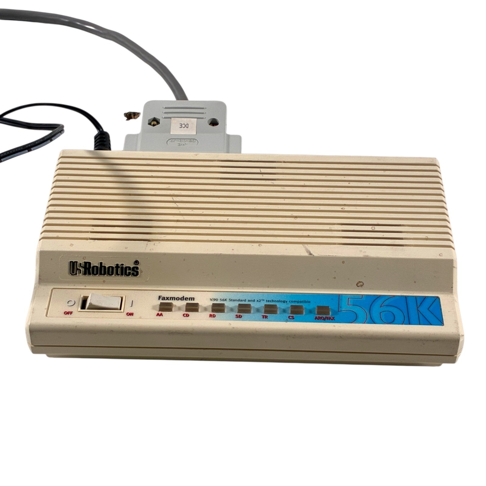USRobotics Sportster 56K External Dial-Up Modem Model 0701 00568603 w/ Cable