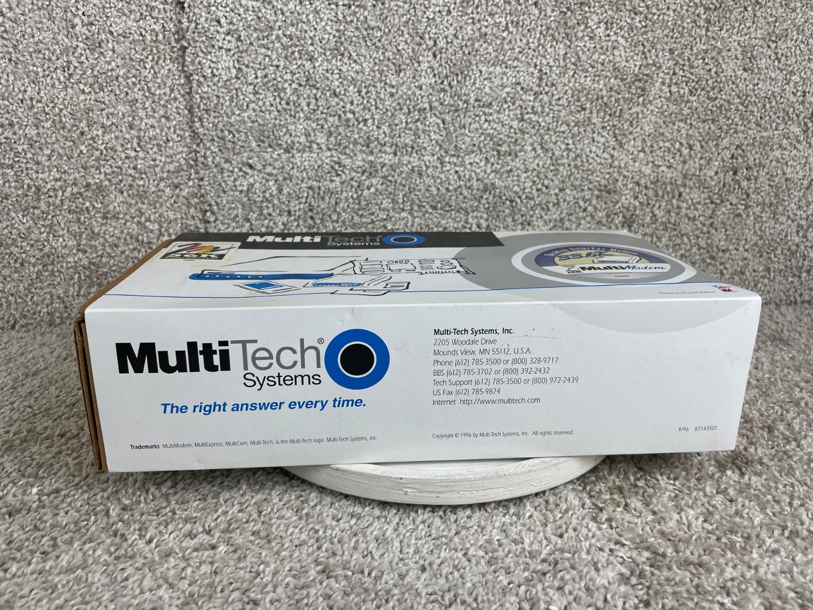 Multi-Tech Systems MT2834ZDXb MultiModem ZDX External Data/Fax Modem