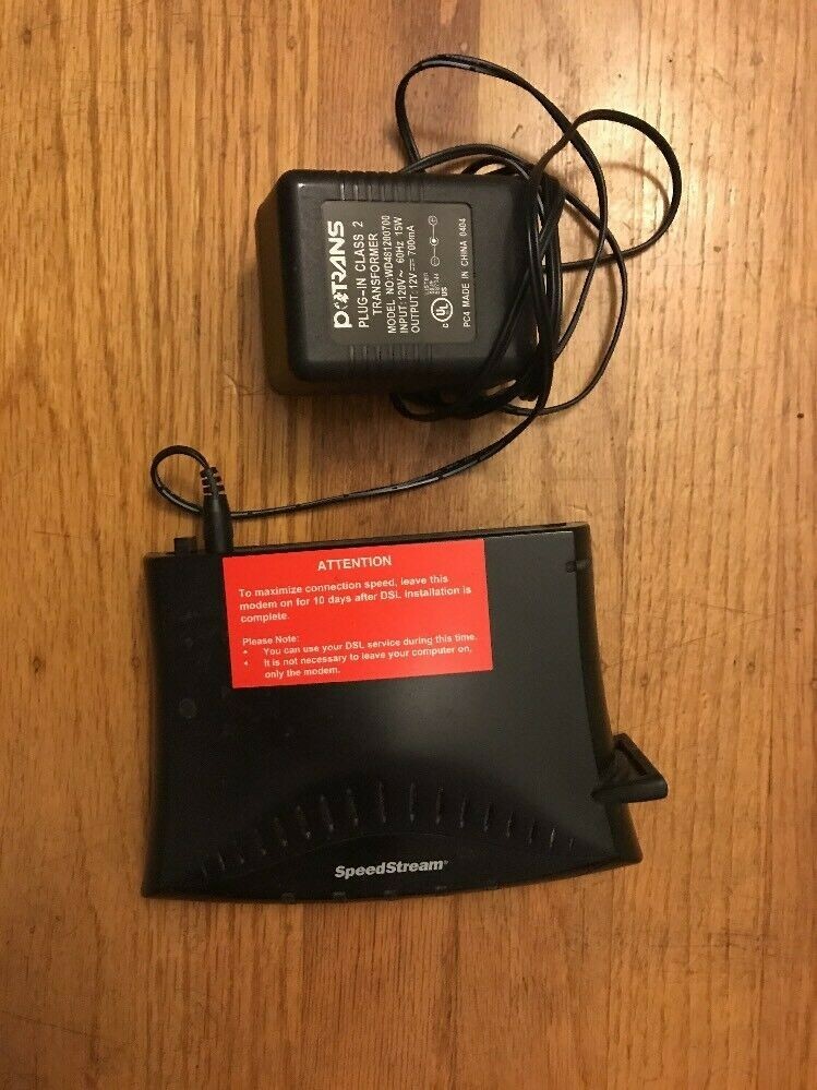 Efficient Networks SpeedStream 5100 Ethernet ADSL Modem 060-E142-A02 & adapter
