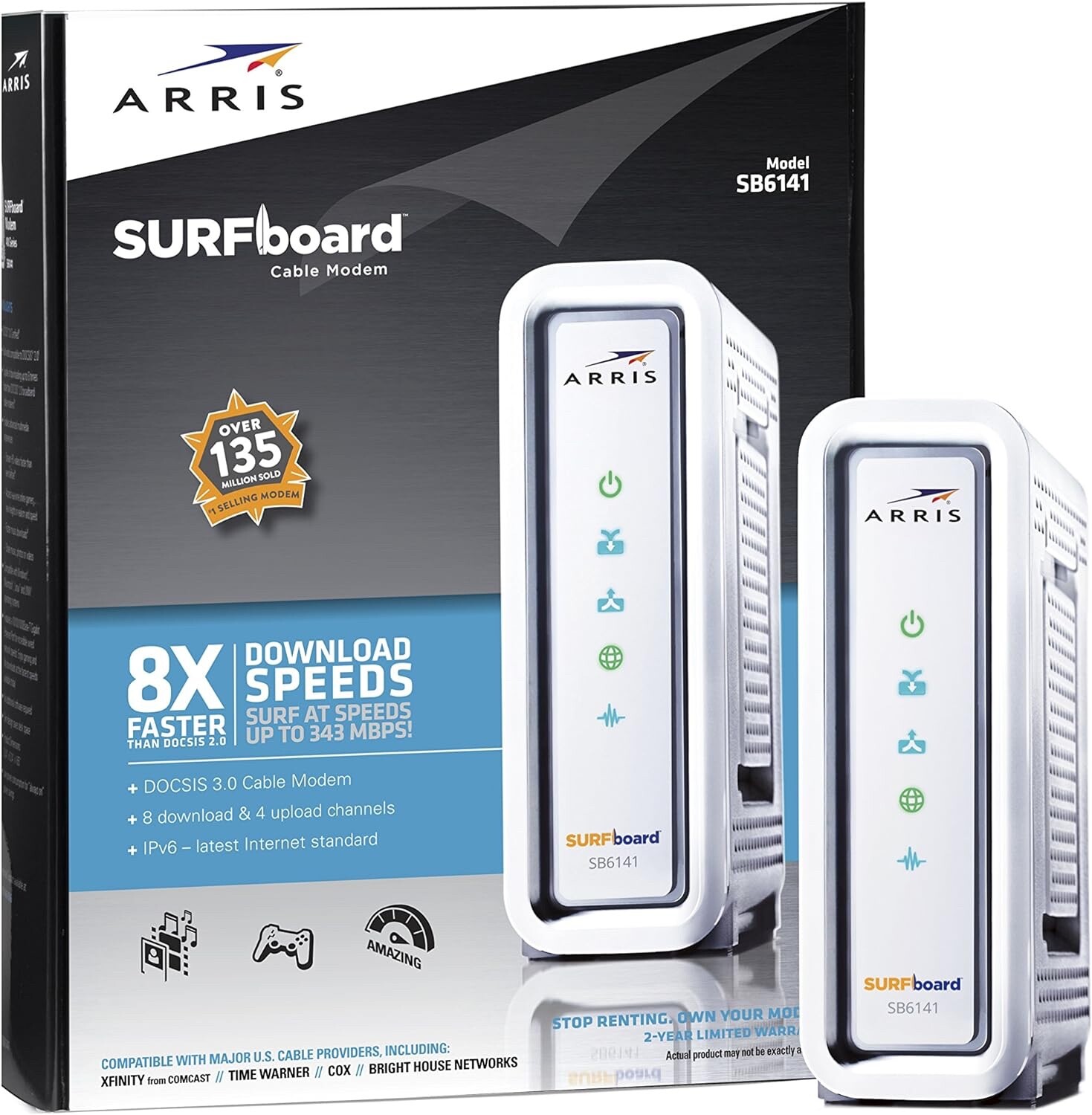 ARRIS SURFboard SB6141 Docsis 3.0 Cable Modem