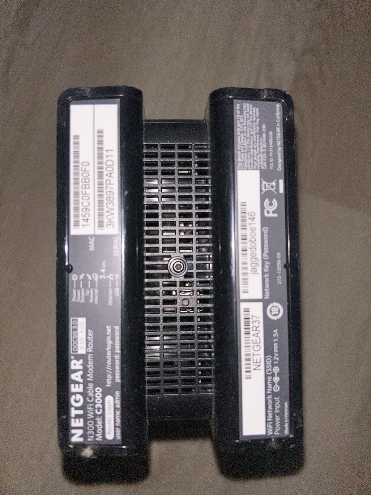 NETGEAR C3000 DOCSIS 3.0 Wireless Cable Modem Router 340 Mbps XFINITY