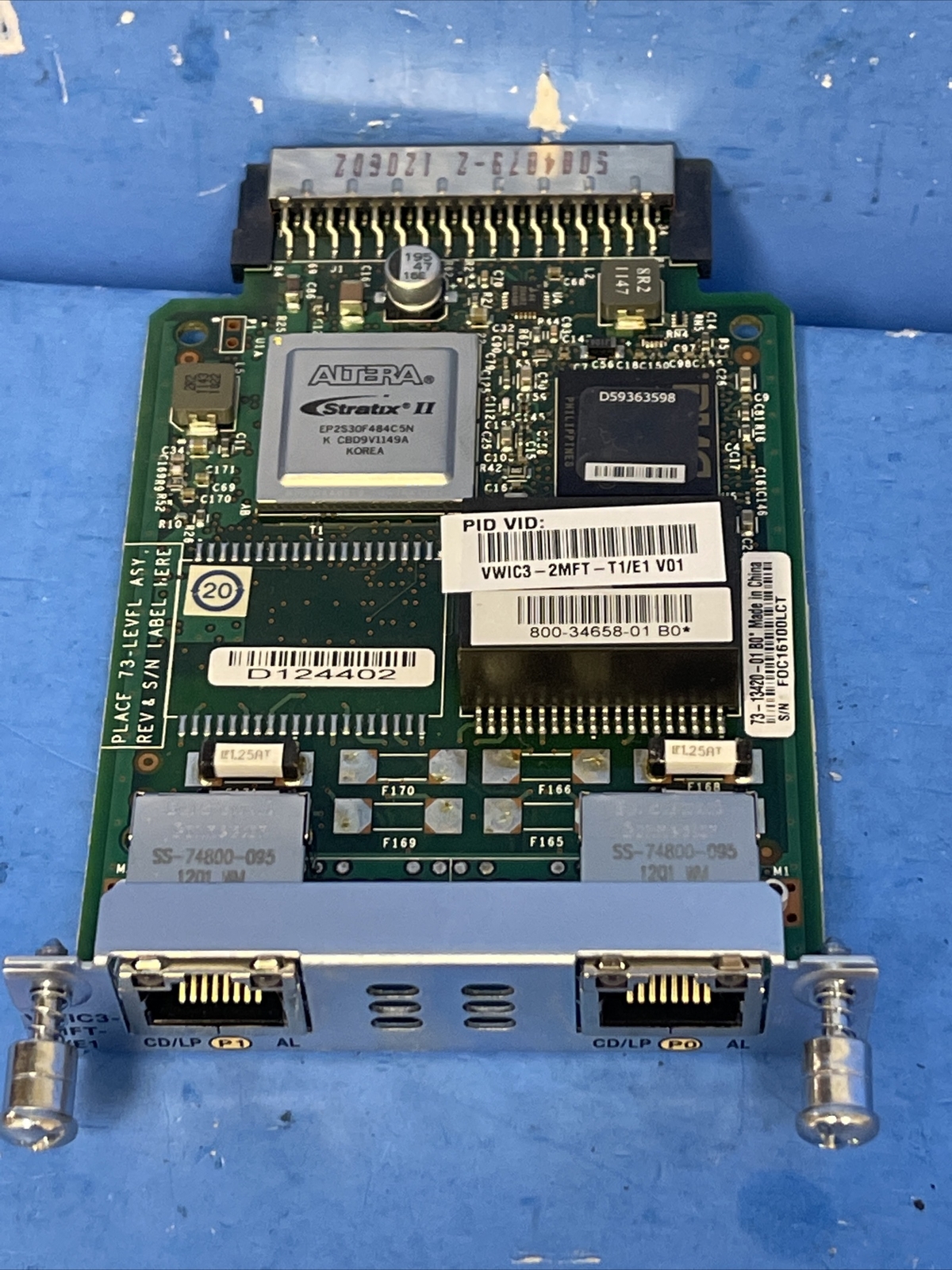 Cisco 2-Port T1/E1 Multiflex Interface Card, VWIC3-2MFT-T1/E1