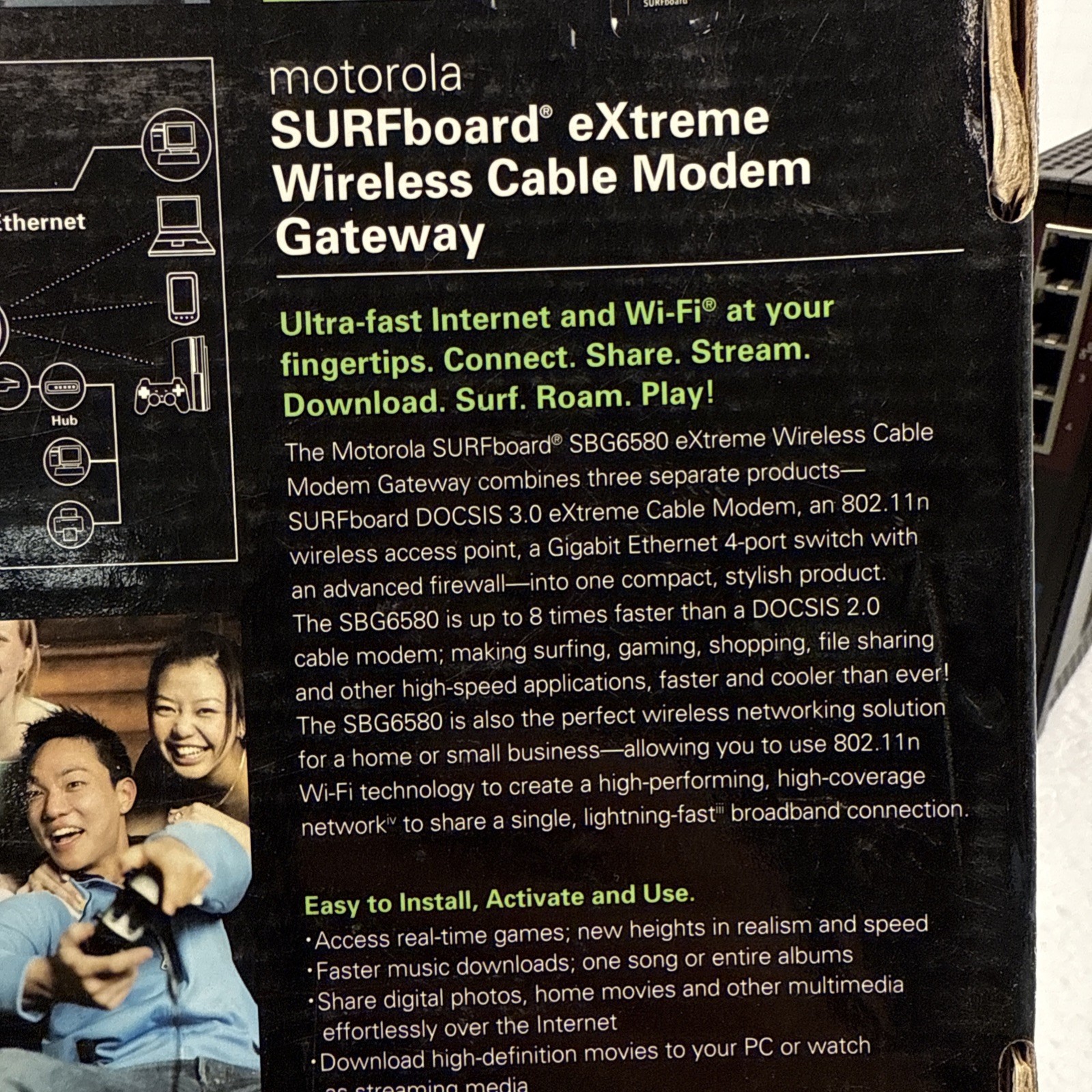 Motorola SURFboard eXtreme Wireless Cable Modem Gateway SBG6580
