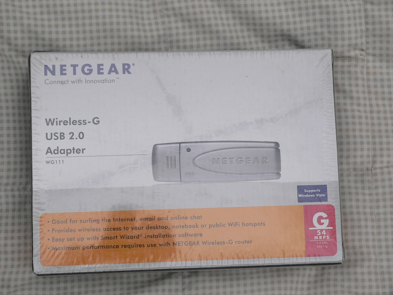 NETGEAR WIRELESS-G USB 2.0 ADAPTER WG111 NIP