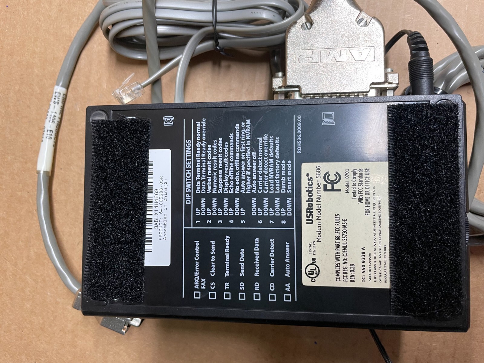 U.S. Robotics 5686E External 56K Faxmodem w/ Power Adapter V.92