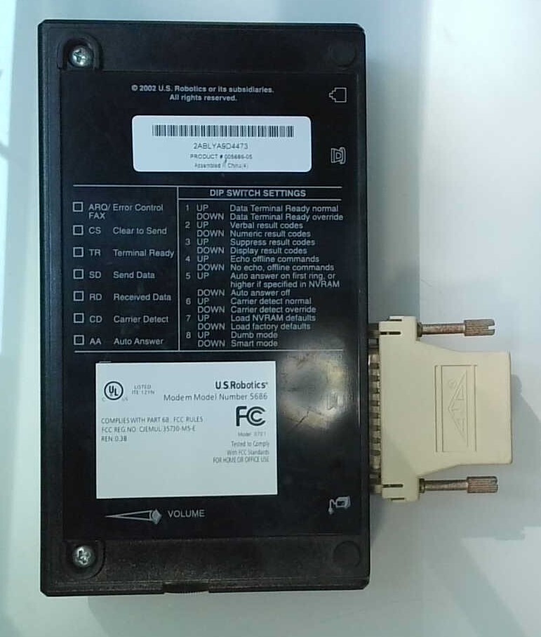 US Robotics 5686 56K External Fax Modem V.92