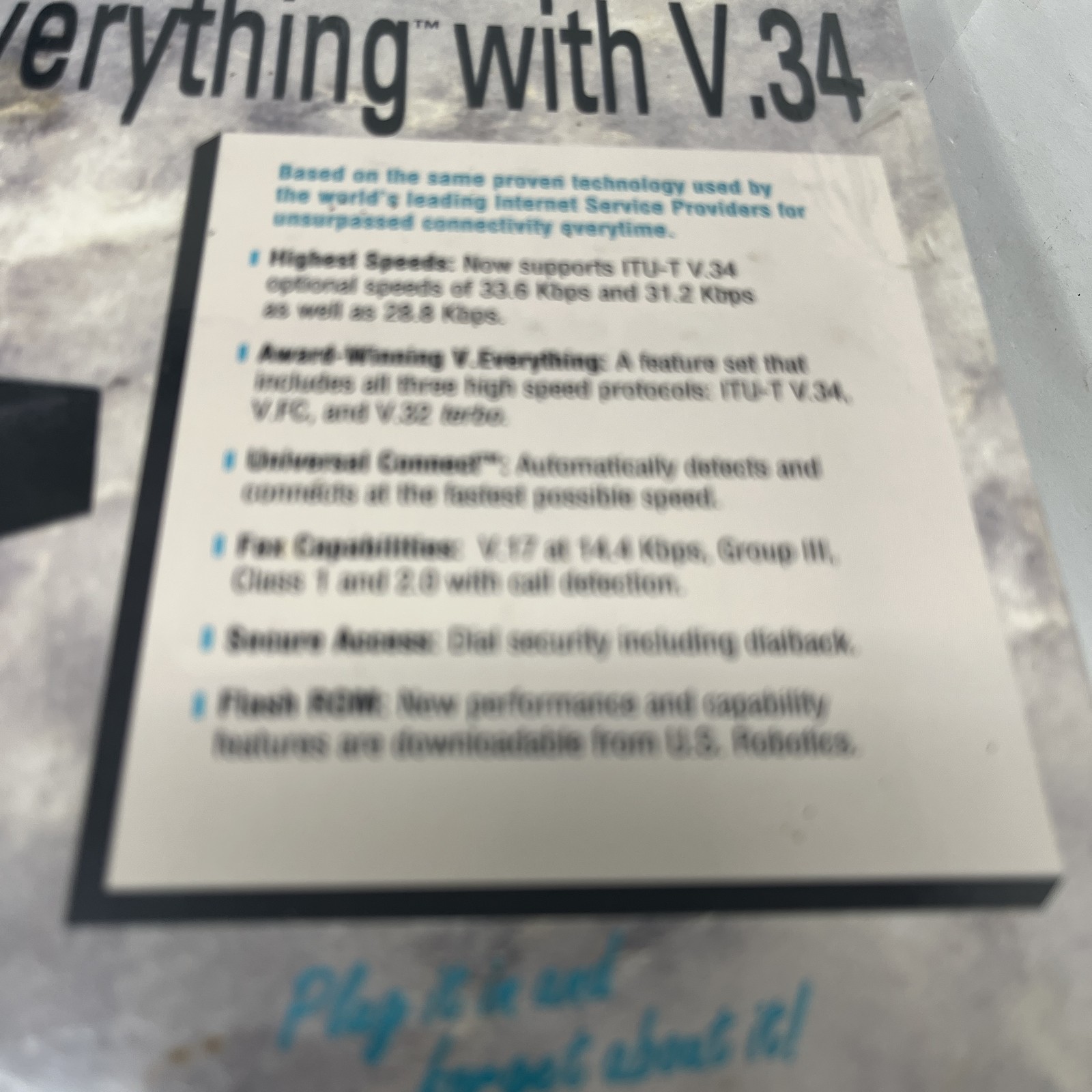 U.S. Robotics Courier V.Everything with V.34 Modem – New Sealed Vintage Dial-Up