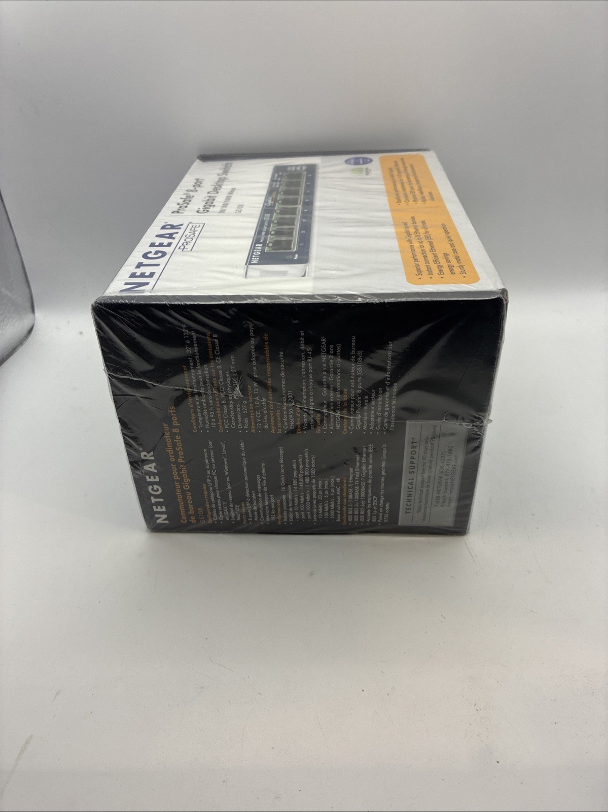 Netgear Prosafe 8 Port Gigabit Switch GS108 10/100/1000 Mbps New Free Shipping