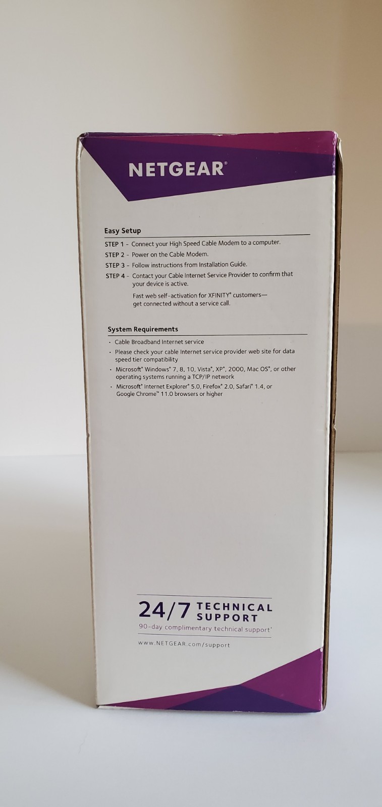 NETGEAR CM700-100NAS High Speed DOCSIS 3.0 Cable Modem, Open Box without Use