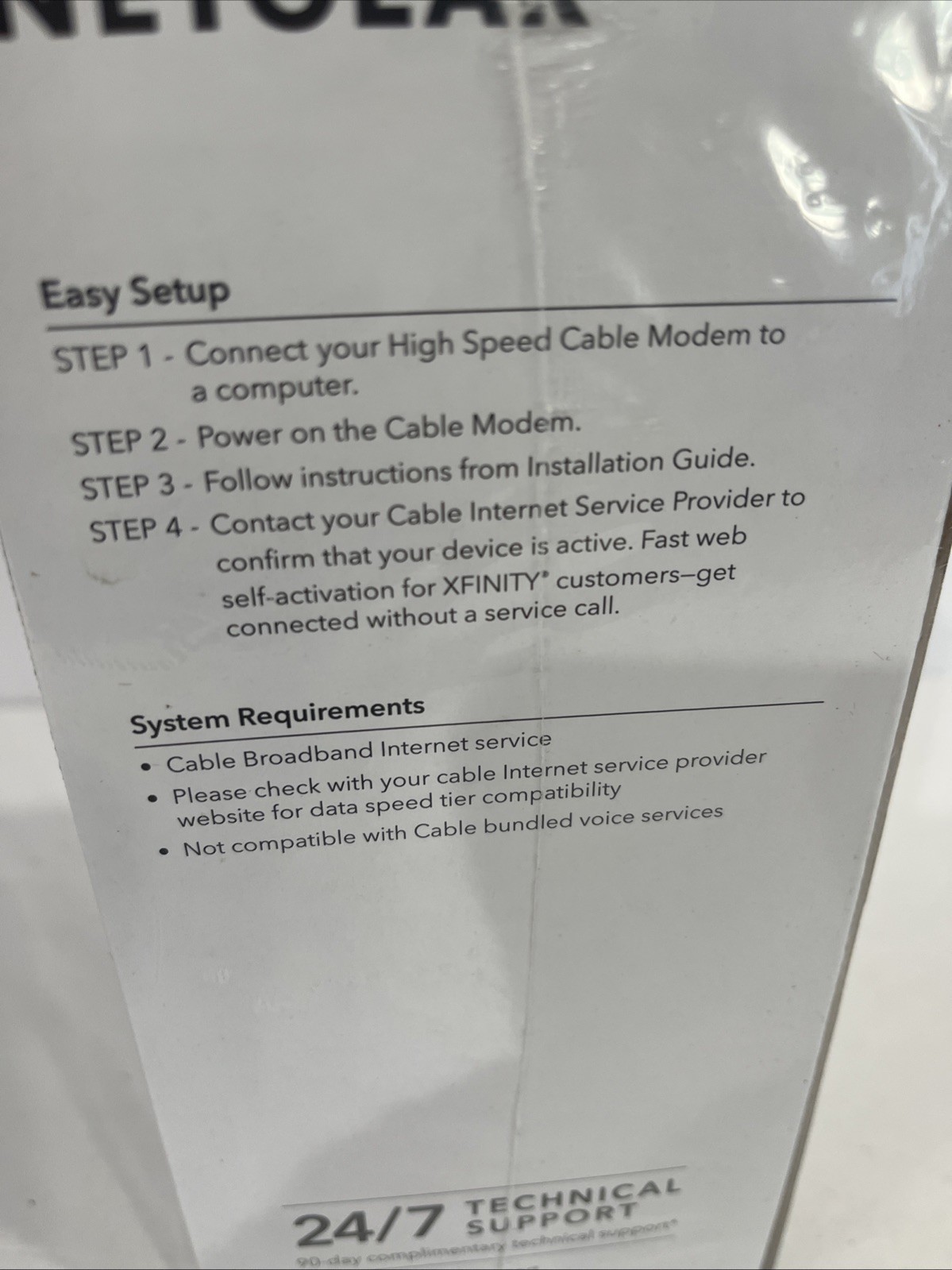 Netgear High Speed Cable Modem CM500 DOCSIS 3.0 Xfinity Cox Spectrum Comcast NEW
