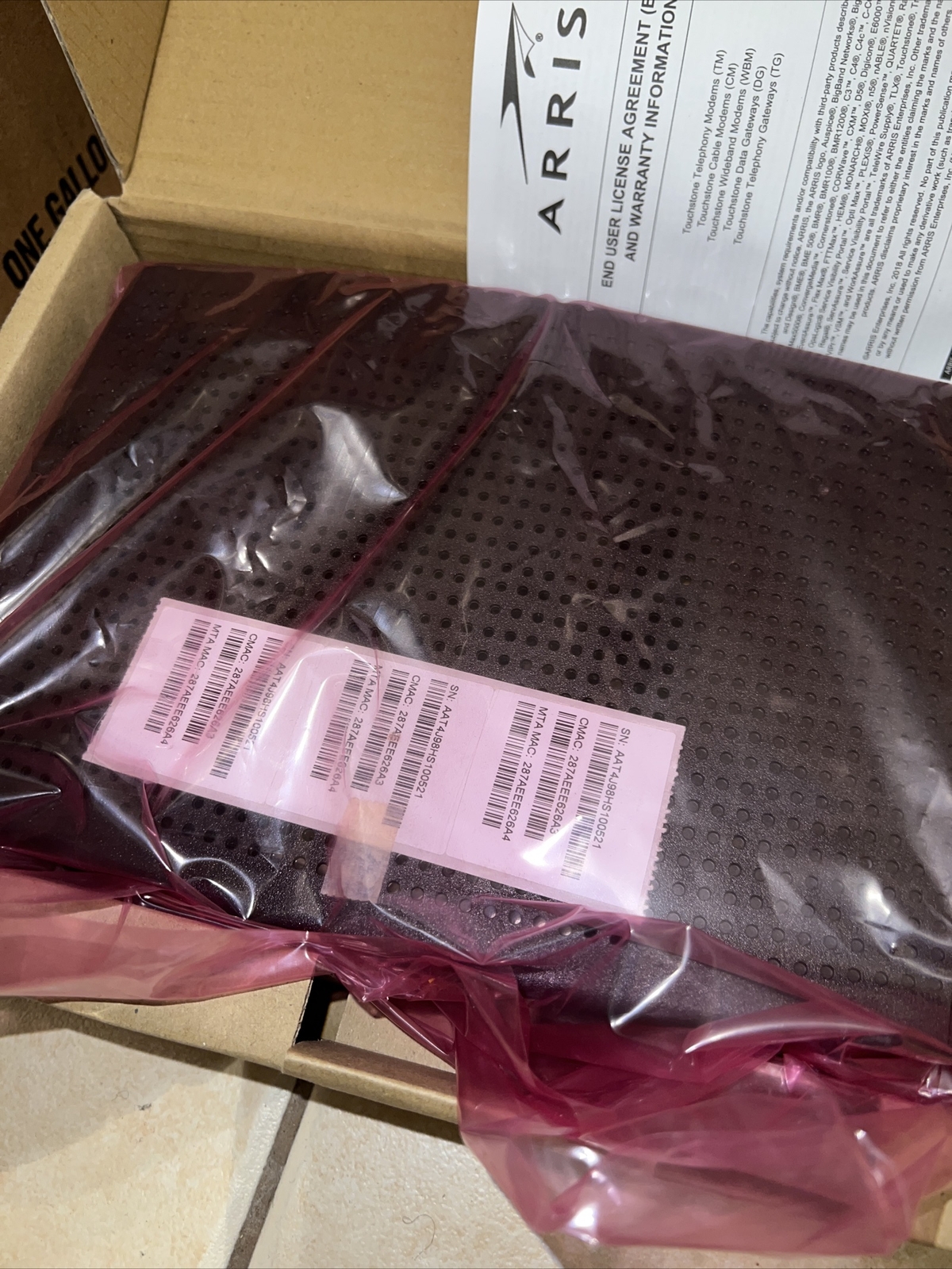 Internet Modem ARRIS TM804G Internet and Telephone 4 Line VoIP Used And Untested