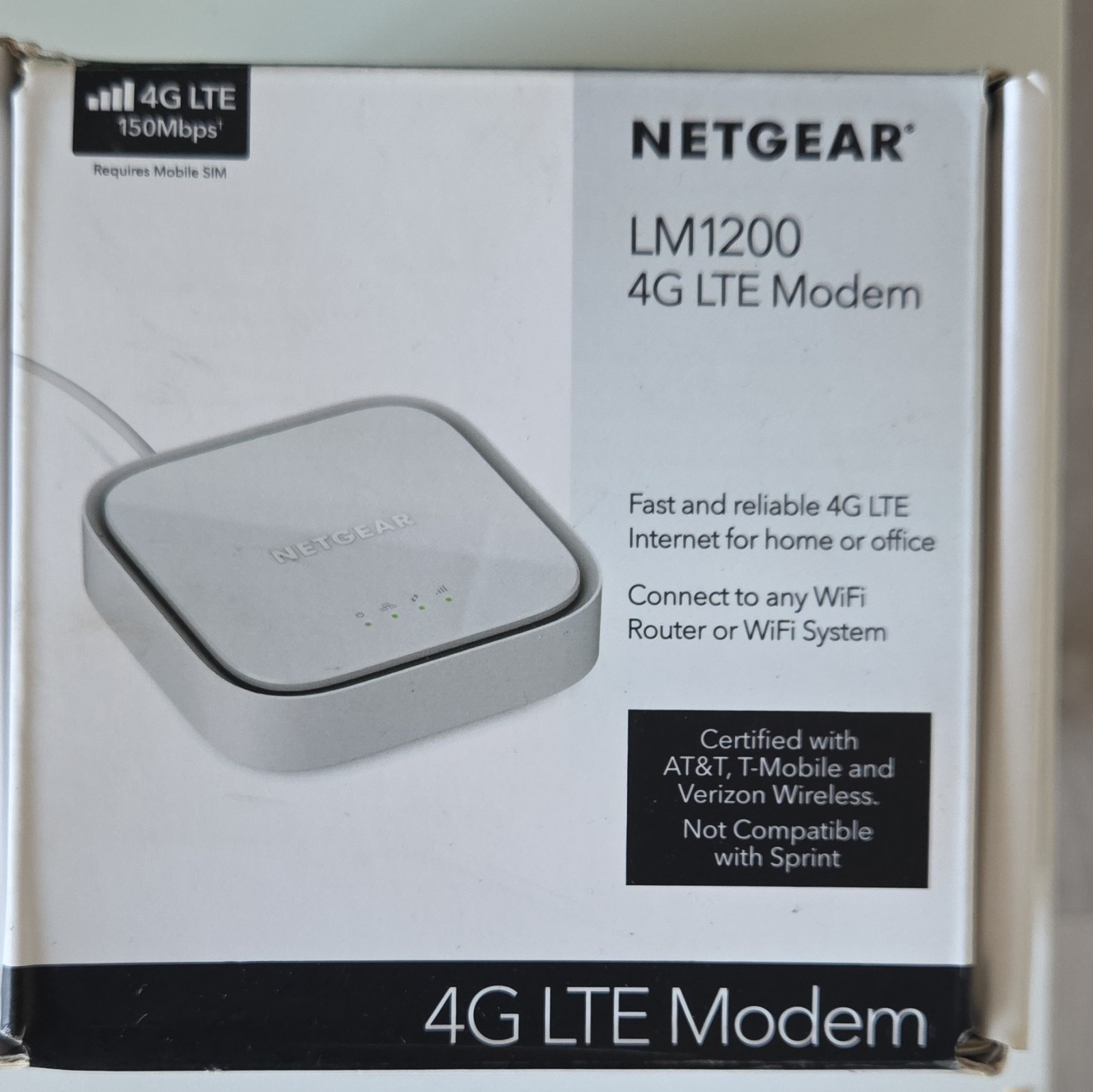 NETGEAR LM1200 4G LTE Modem Certified for AT&T TMobile Verizon Streaming Gaming