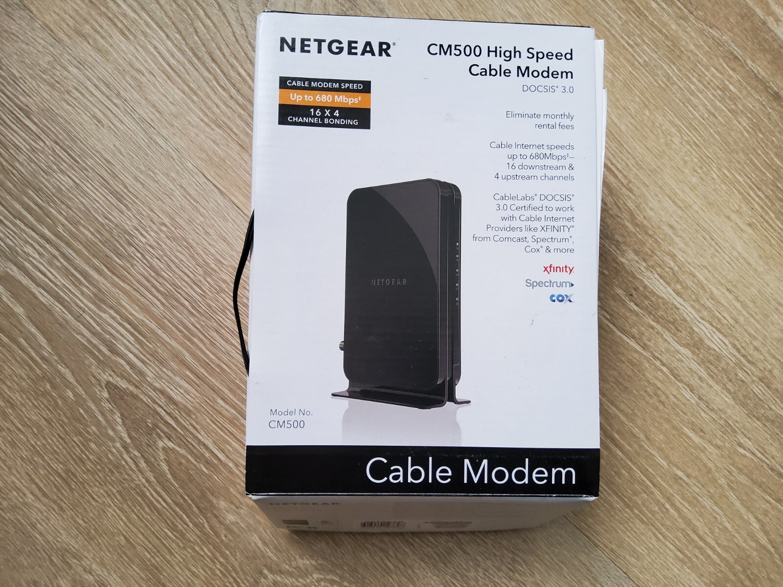 606449127898 NETGEAR CM500 High Speed Cable Modem 680 Mbps.