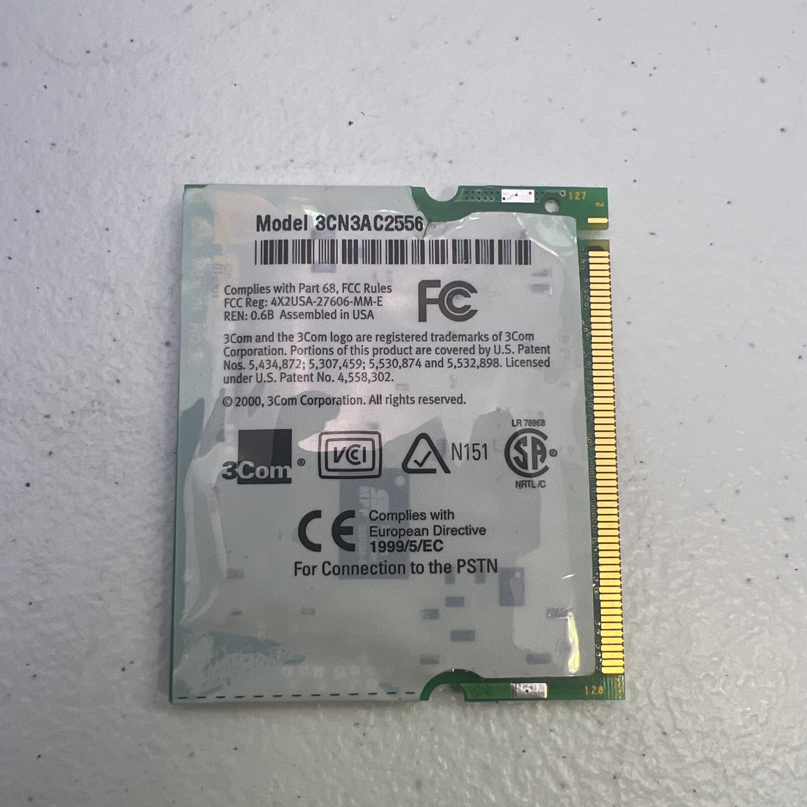 3Com 3CN3AC2556 56kModem 10/100 Lan MiniPCI Combo