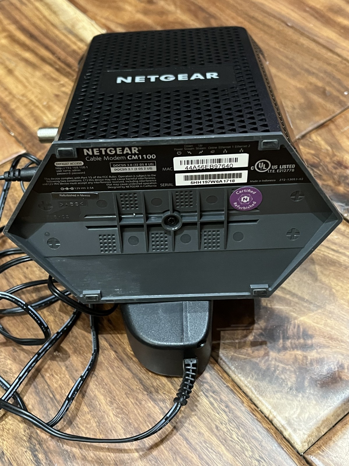 NETGEAR Nighthawk CM1100 Cable Modem DOCSIS 3.1