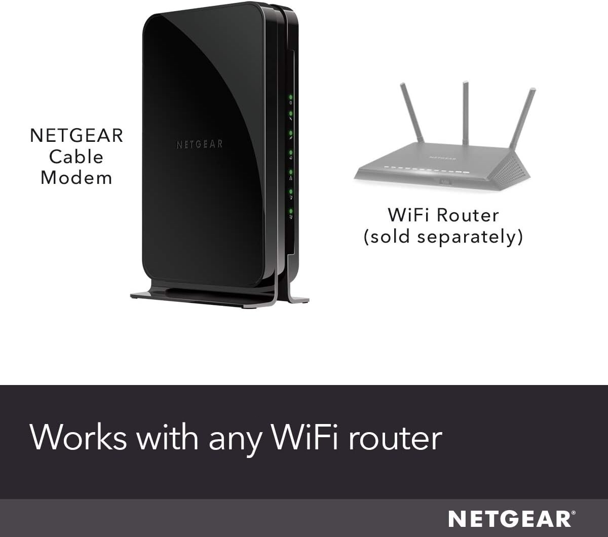 Netgear CM500V 16×4 DOCSIS 3.0 680Mbps High Speed Cable Modem with Voice Sealed