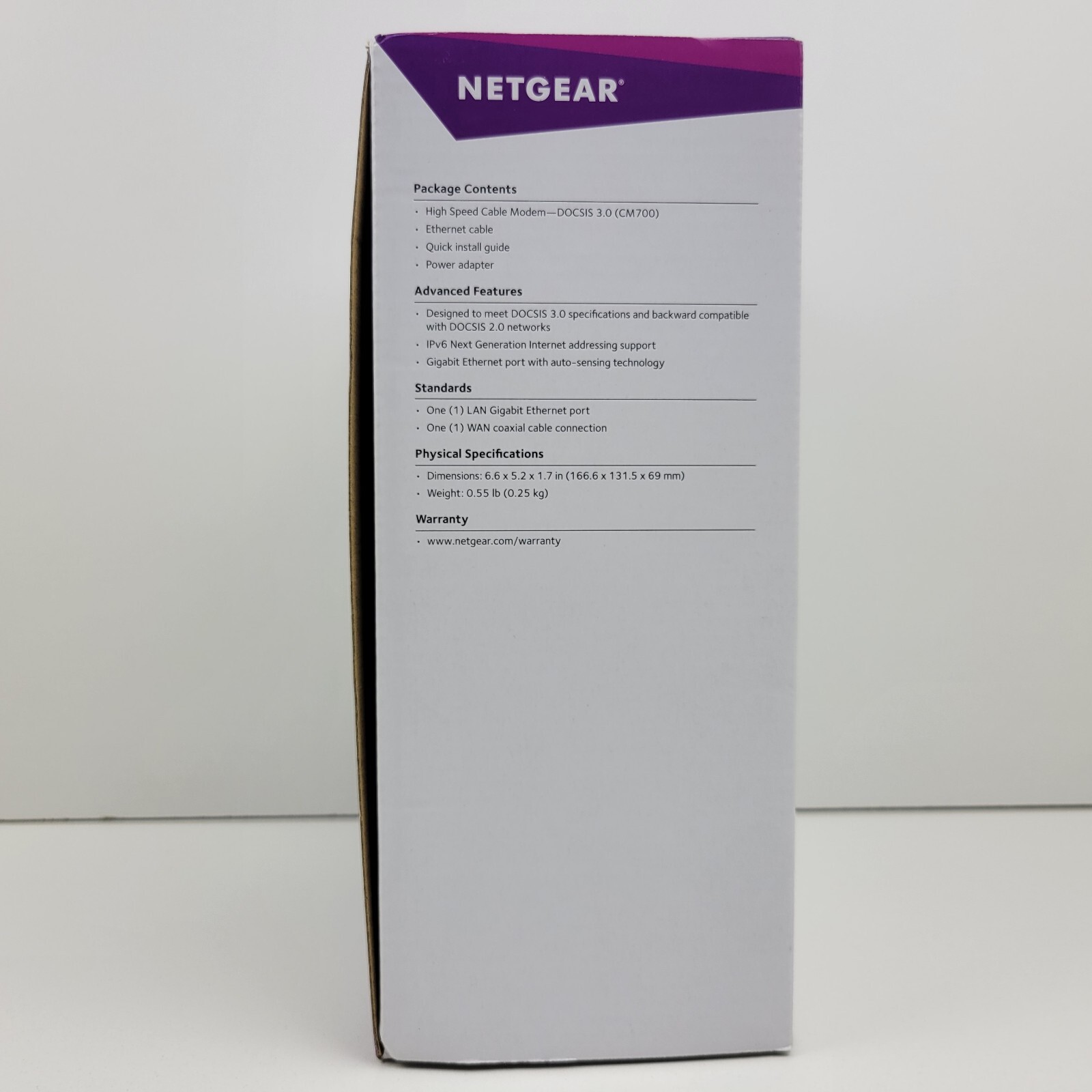 Netgear CM700 Cable Modem High Speed Internet Access DOCSIS 3.0