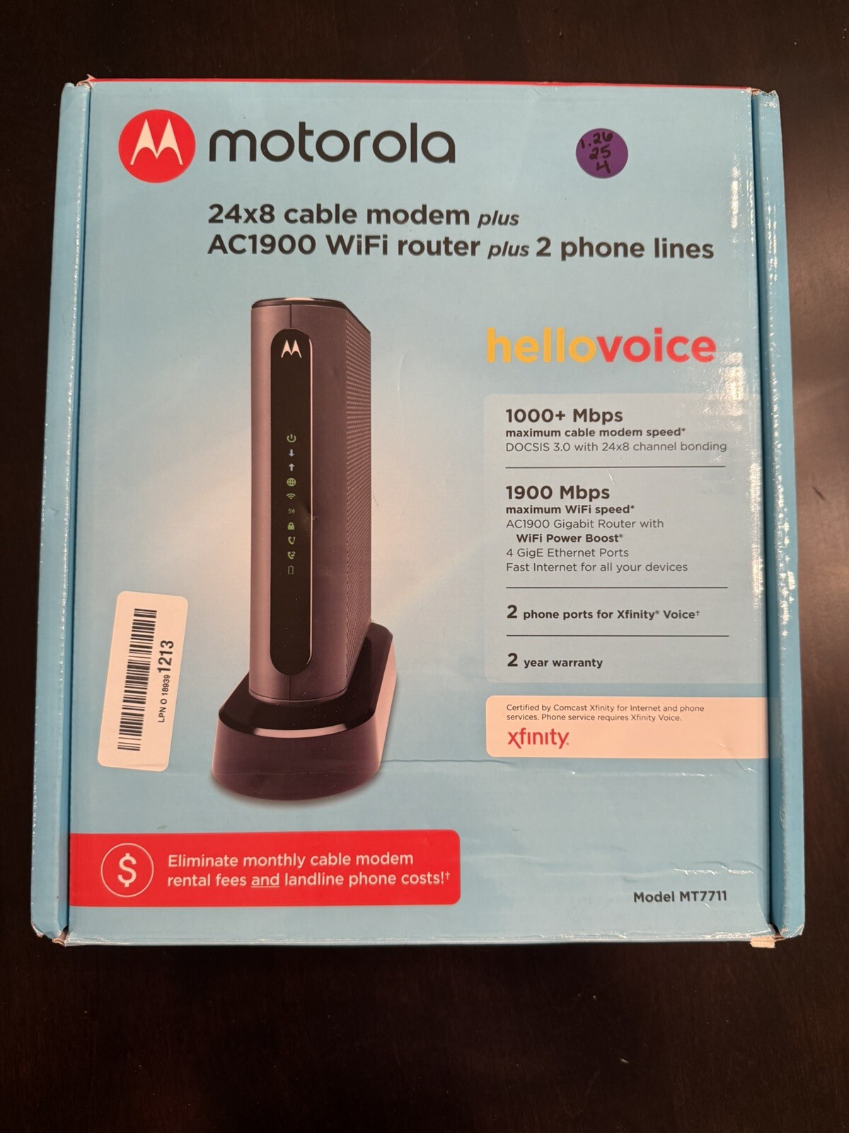 Motorola MT7711 Cable Modem Plus Router Open As Is See Photos