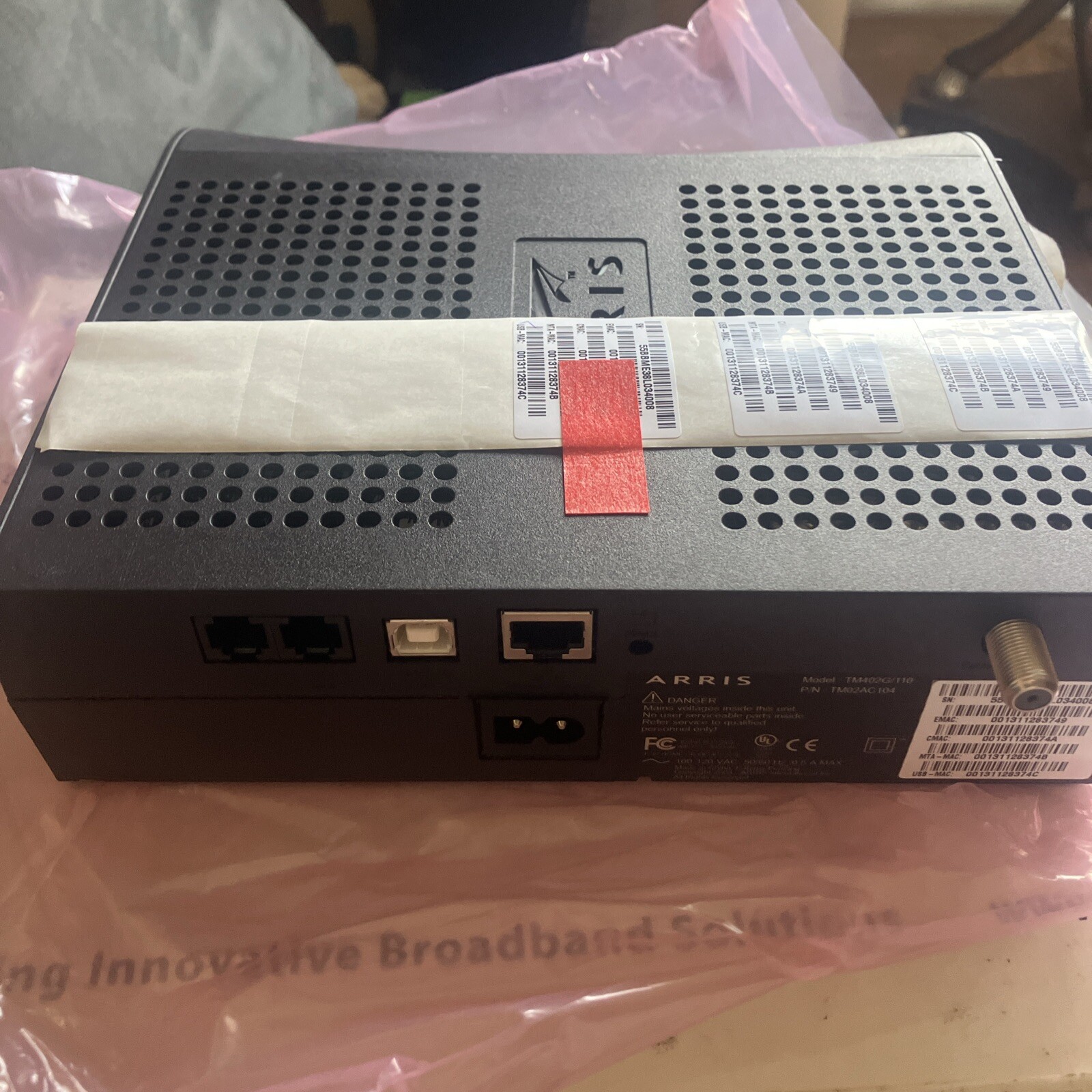 ARRIS TM604G Cable Touchstone Telephony Modem Model TM604G New In Box!