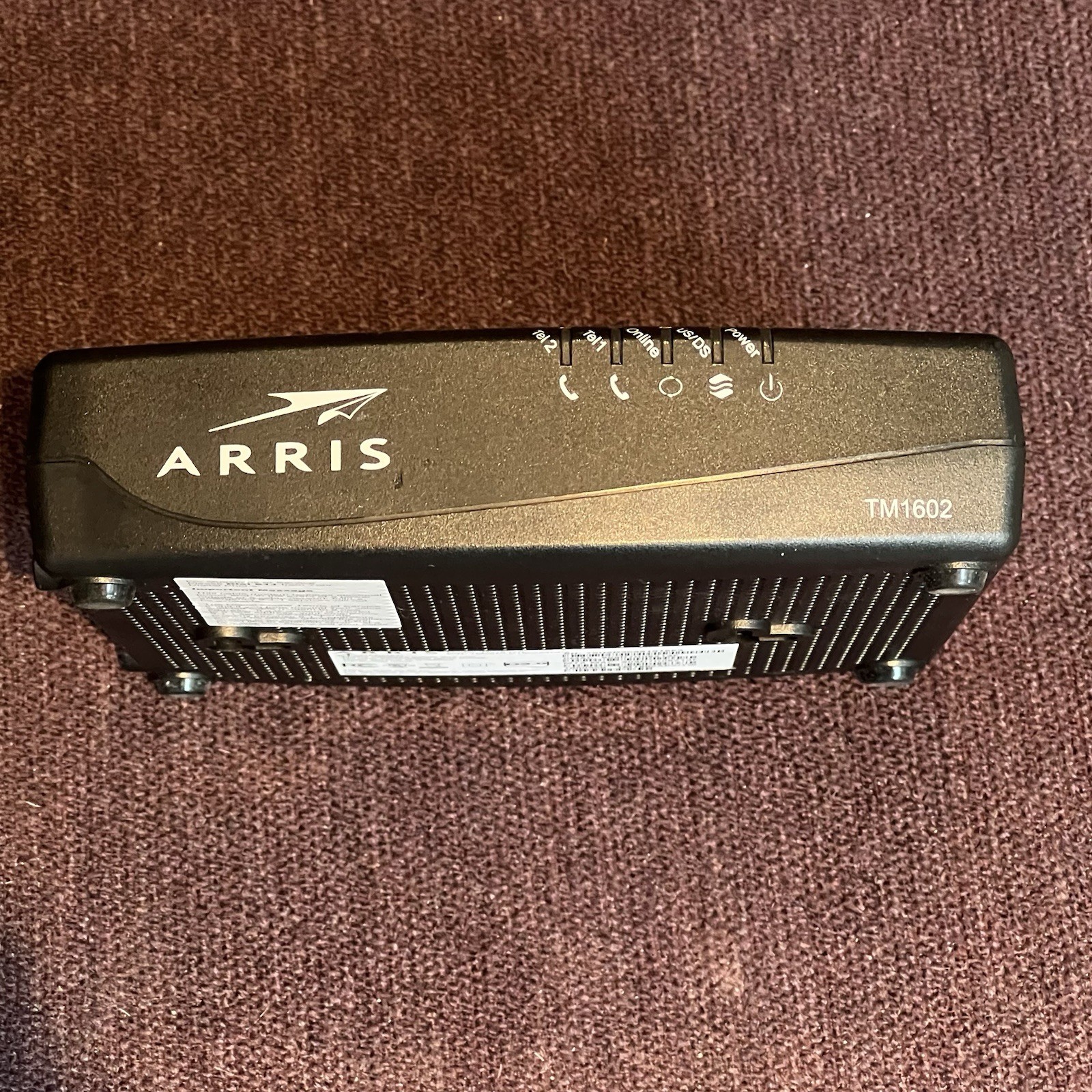 Arris TM1602A DOCSIS 3.0 Telephony Cable Modem Optimum WOW Cablevision Charter