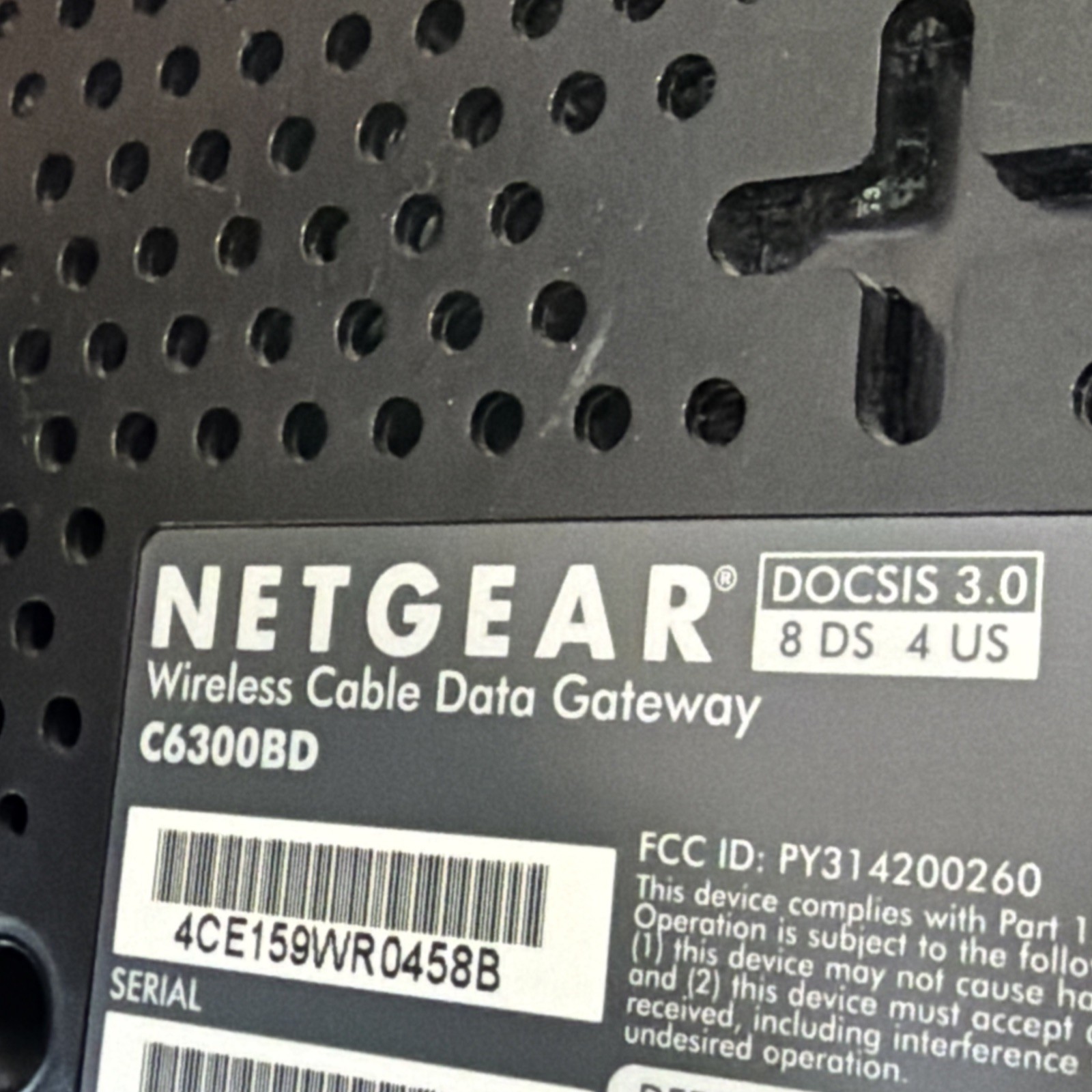 NETGEAR C6300BD AC1900 DOCSIS 3.0 Cable Modem WiFi Router with Stand K8