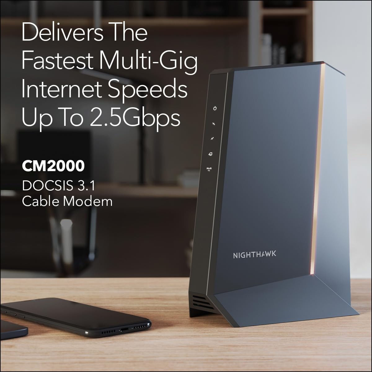 NETGEAR Nighthawk Multi-Gig Cable Modem (CM2000) – Compatible with All Cable Pro