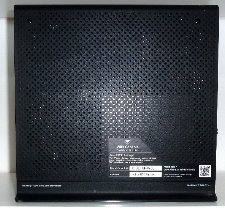 ARRIS TG1682G Wireless Modem Router – Black w/ coaxial, ethernet, electric cable