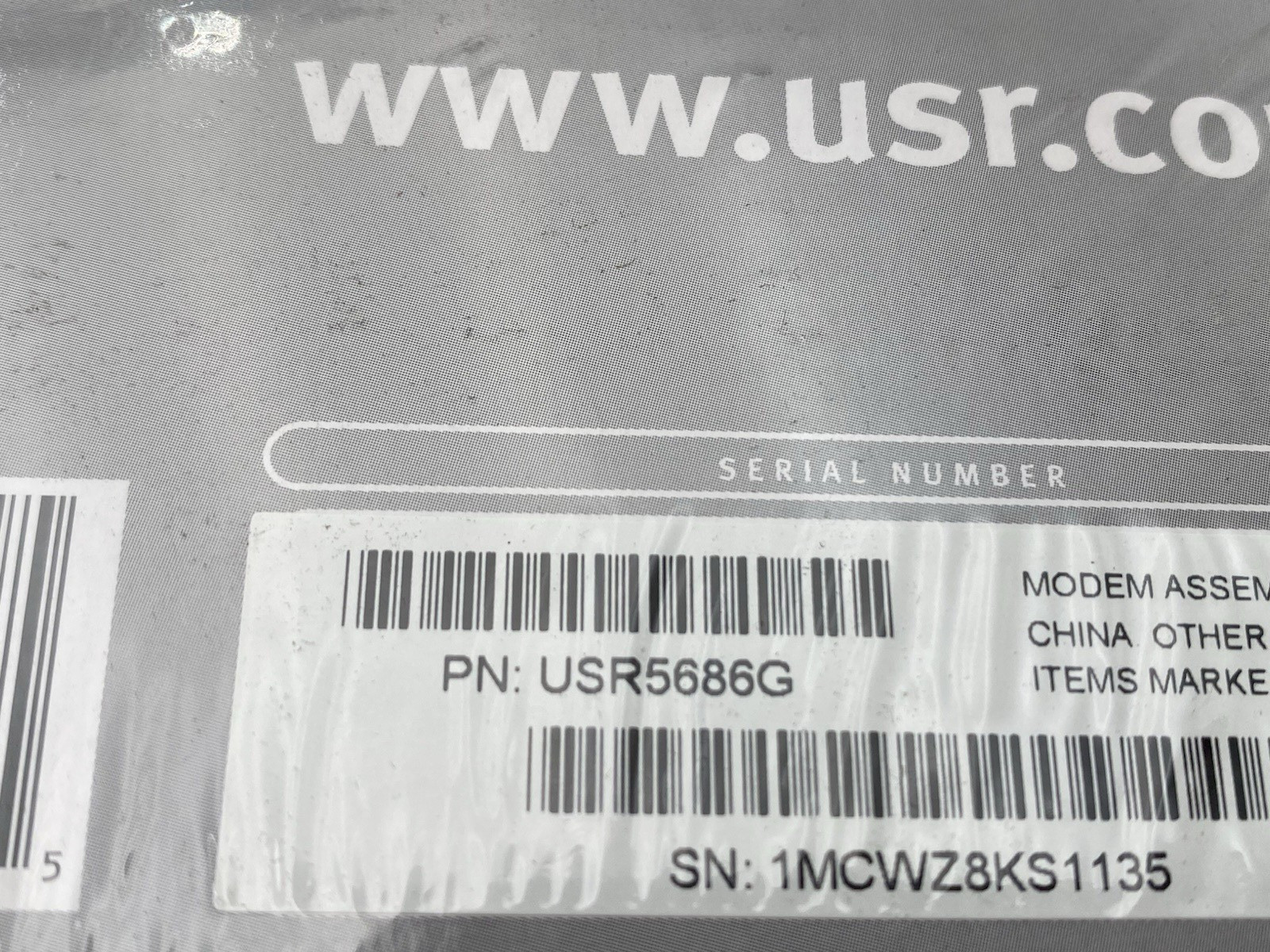 USRobotic 5686G V92 & V90 External Faxmodem USR5686G