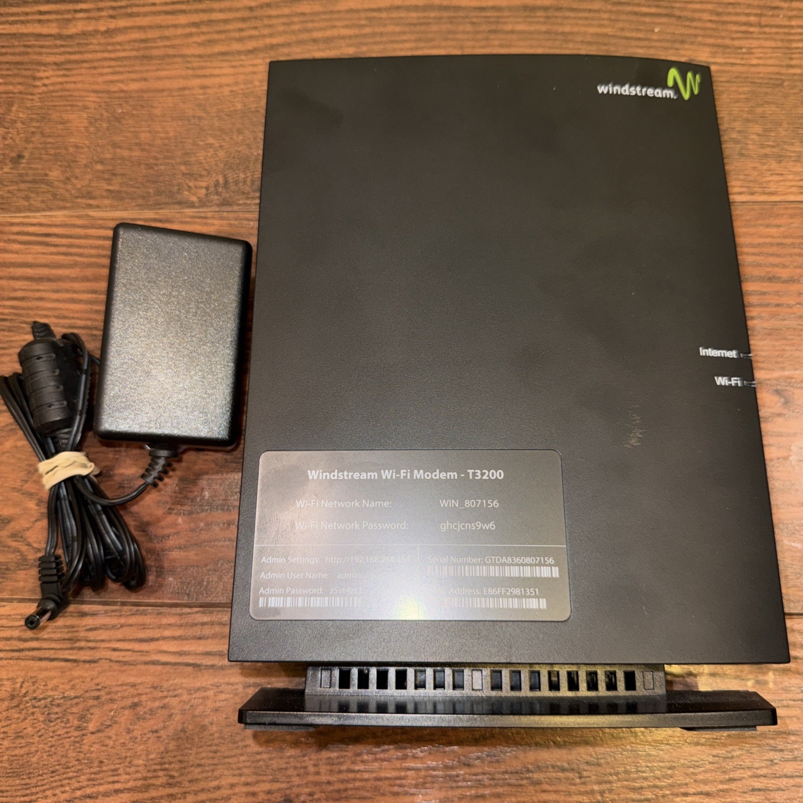 WINDSTREAM Wi-Fi modem T3200 Bonded VDSL2 Wireless AC Gateway Router
