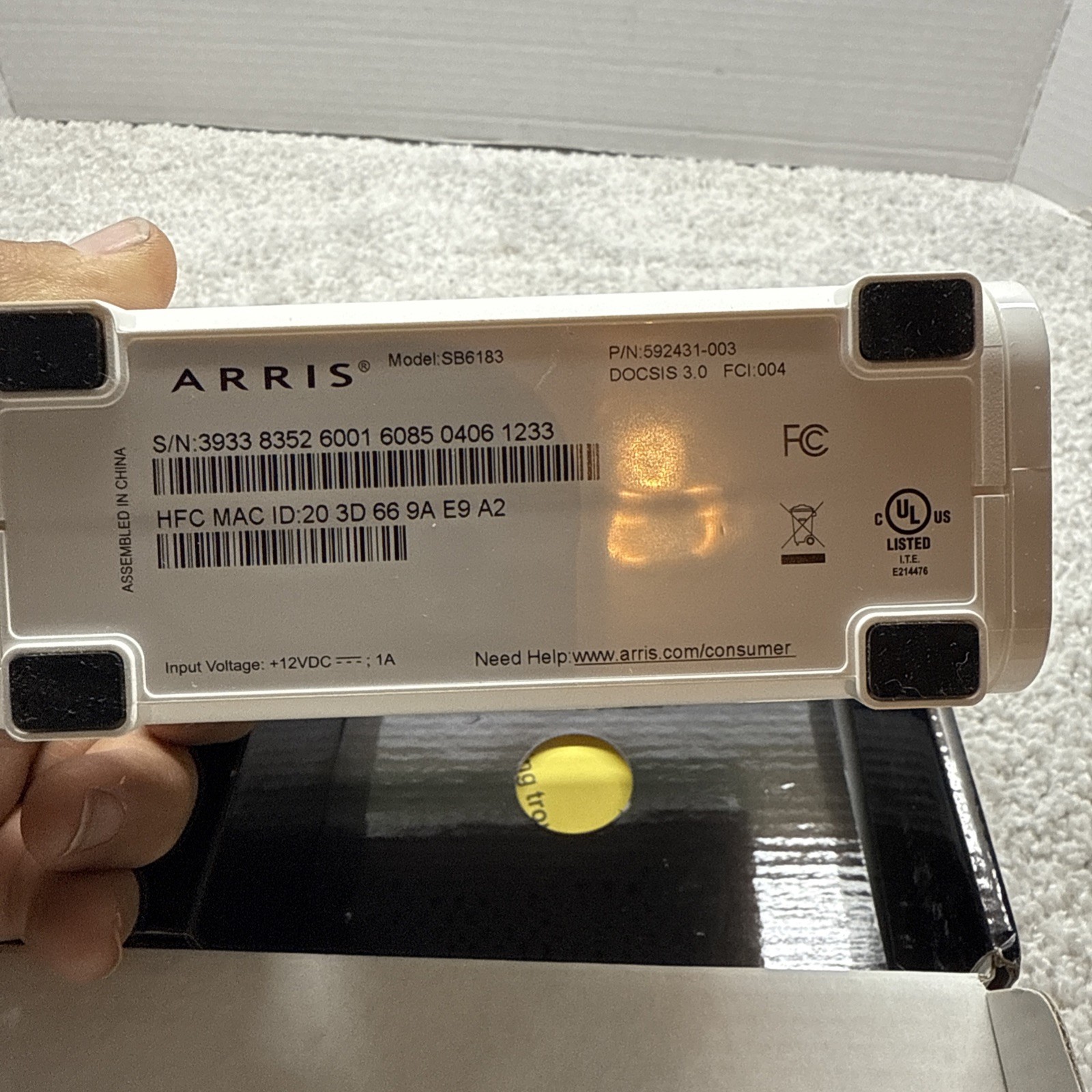 ARRIS SURFboard SB6183 DOCSIS 3.0 Cable Modem for Spectrum, COX, Xfinity