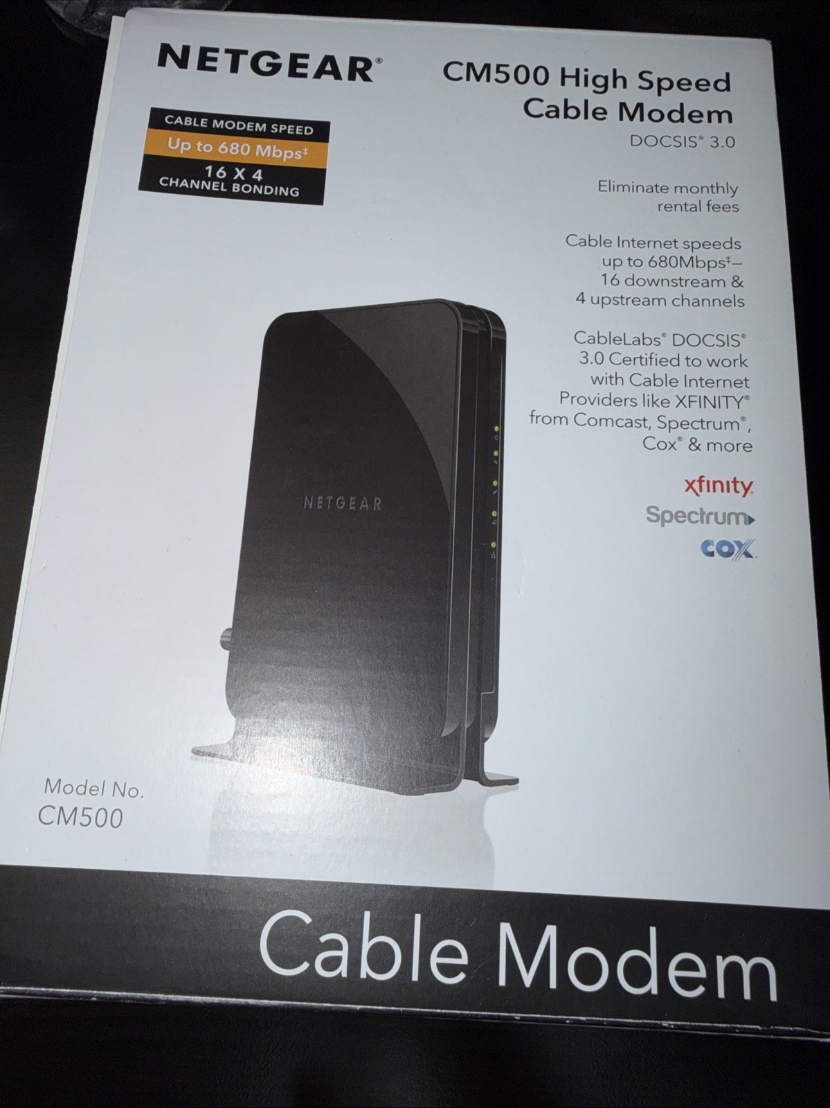 NETGEAR CM500 (CM500100NAS) 680 Mbps – Black
