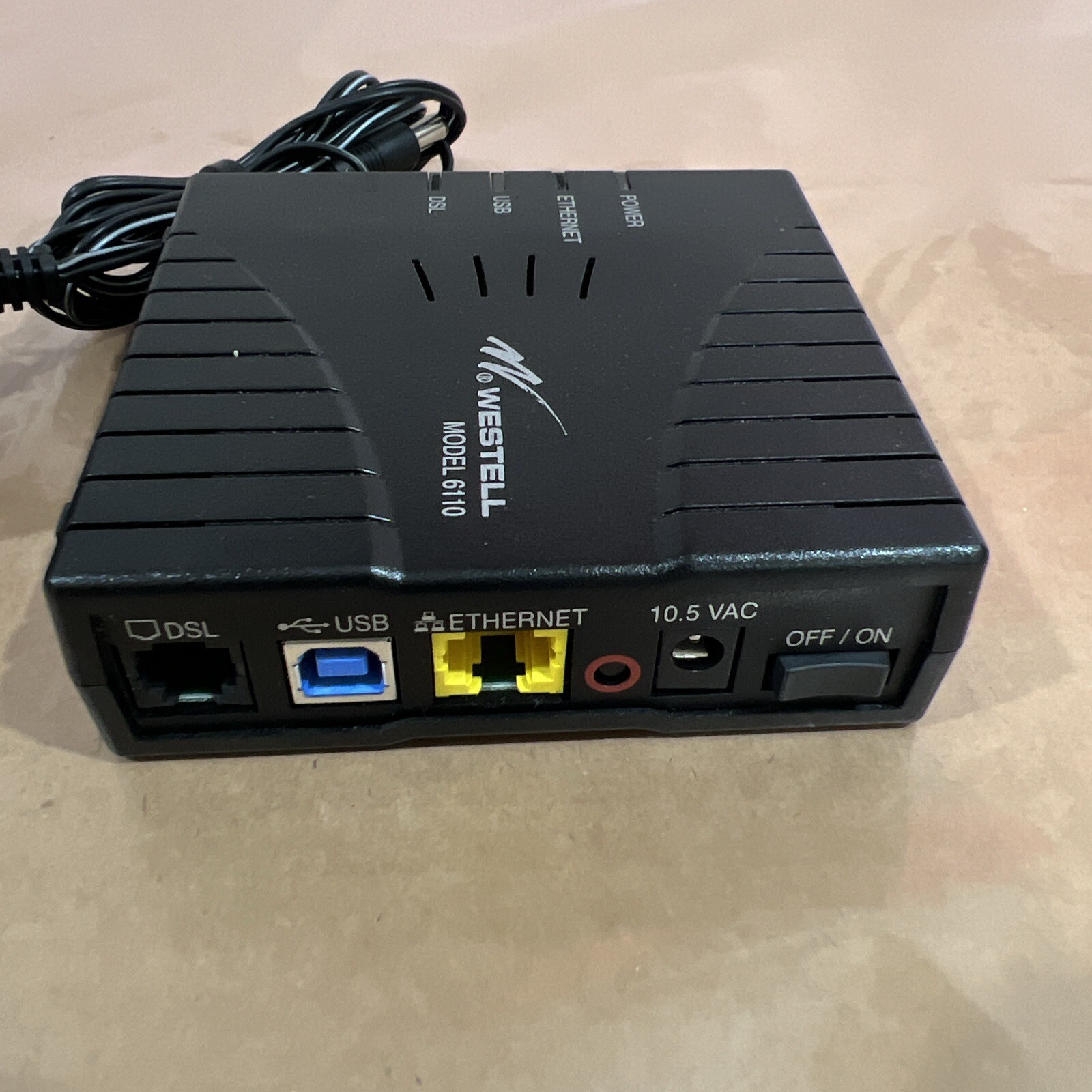 WESTELL 6110 E90-611016-06 DSL MODEM UNIT WITH POWER SUPPLY