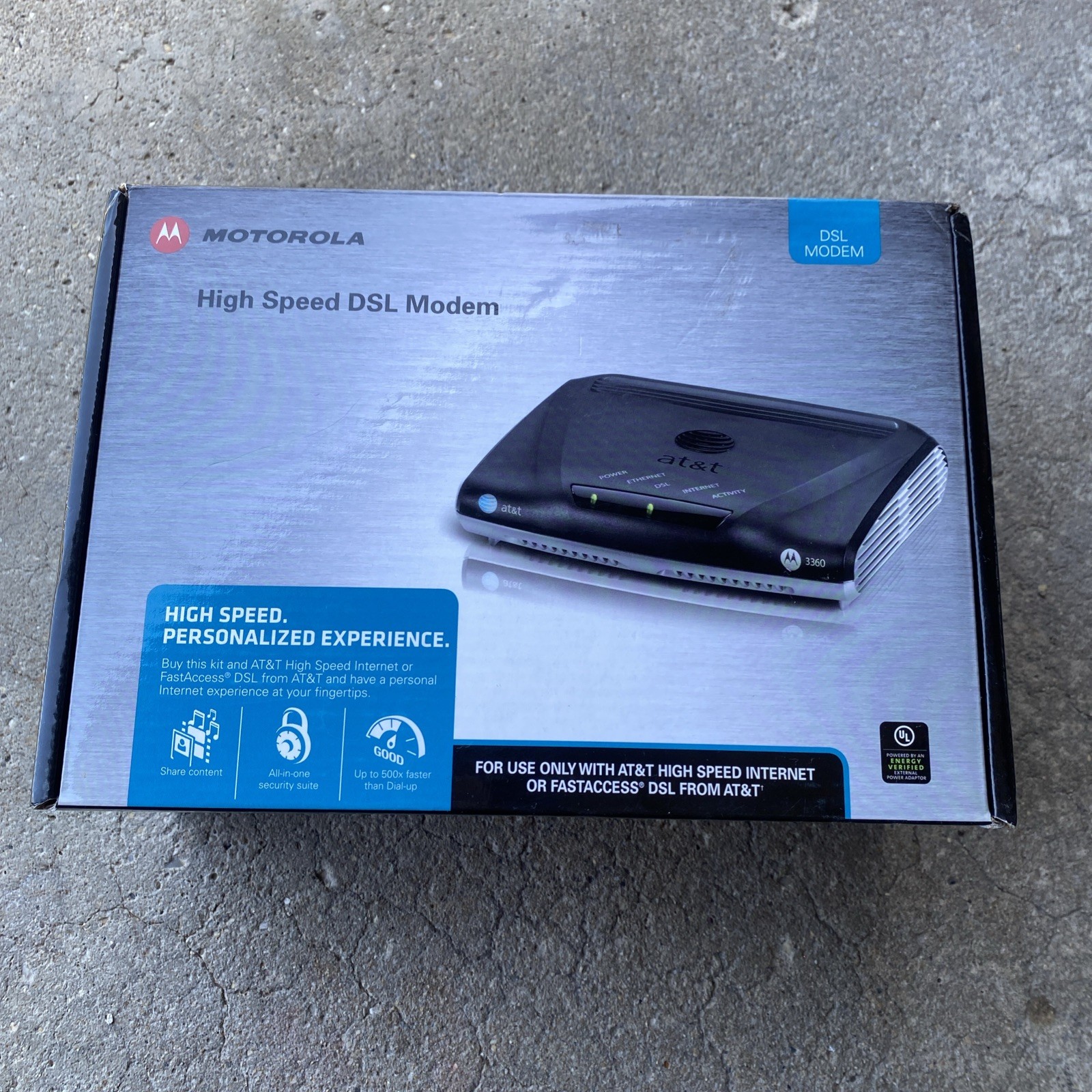 Motorola 3360 DSL Modem 24Mbps USB Ethernet 581211-003-00 New w/ Box Cables