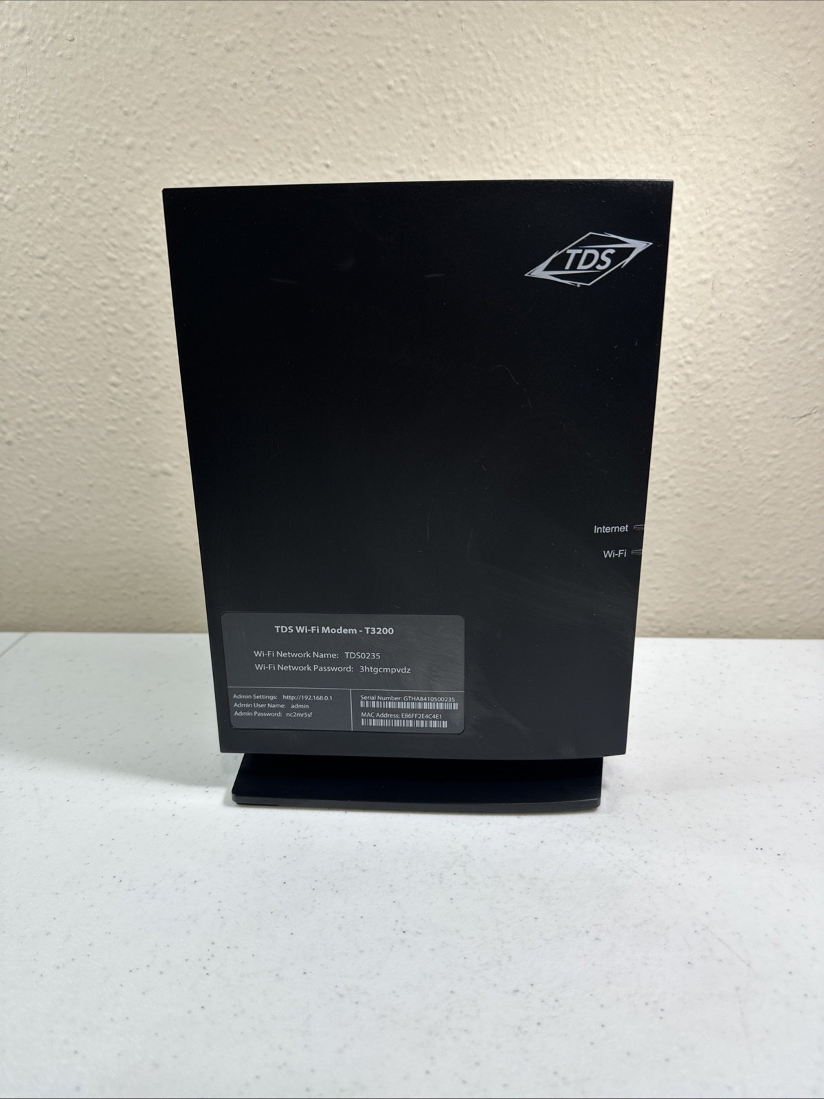 TDS Wi-Fi modem T3200 Bonded VDSL2 Wireless AC Gateway Router TDS Charger