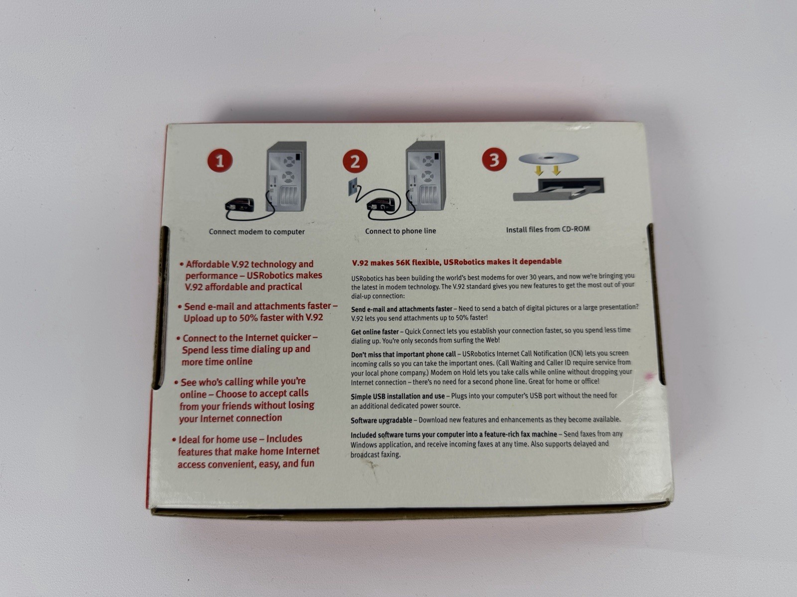 US Robotics 5686G 56K External Fax Modem V.92 USB – NEW In Box