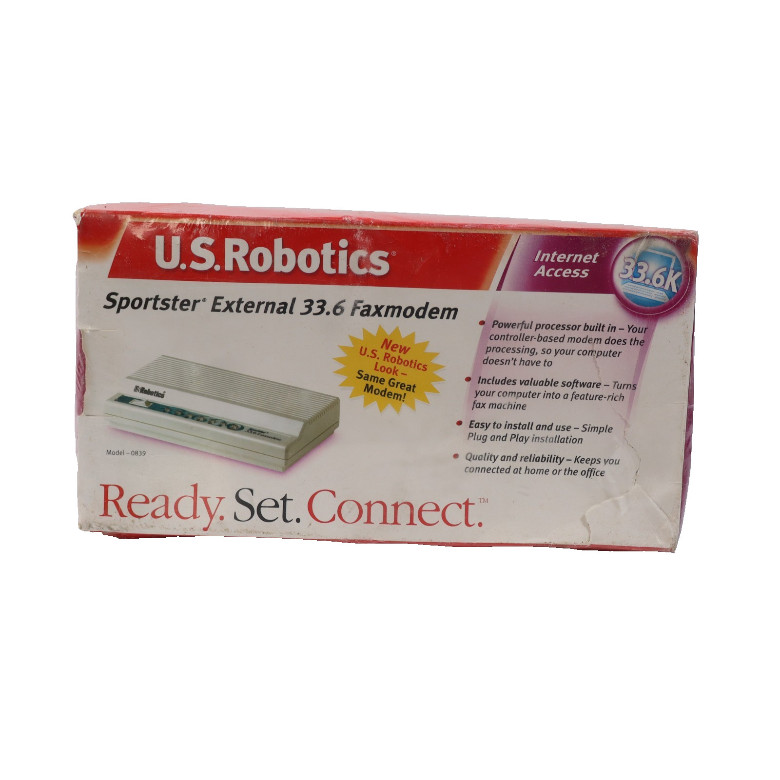 US Robotics Sportster 33.6 Fax Modem Model 0839 Vintage SEALED OLD STOCK