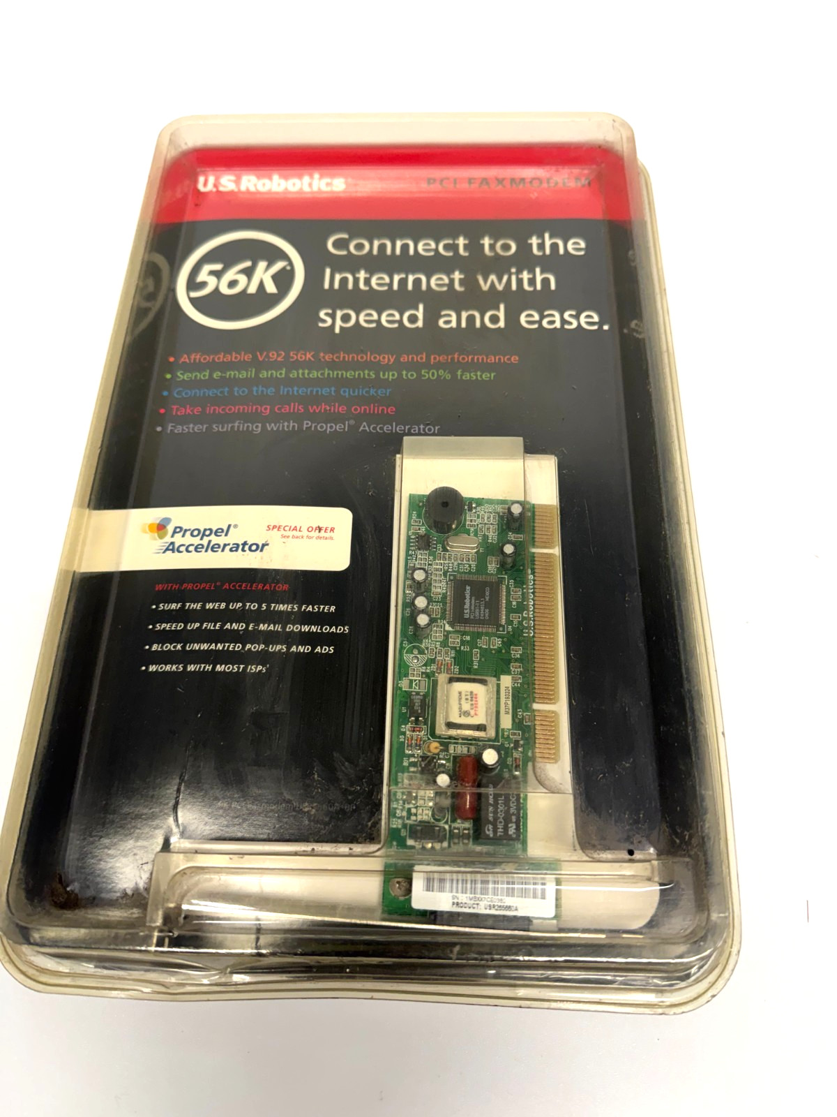 Vintage U.S. Robotics 56K PCI Faxmodem V.92 Internal Dial Up Modem NEW SealedNOS