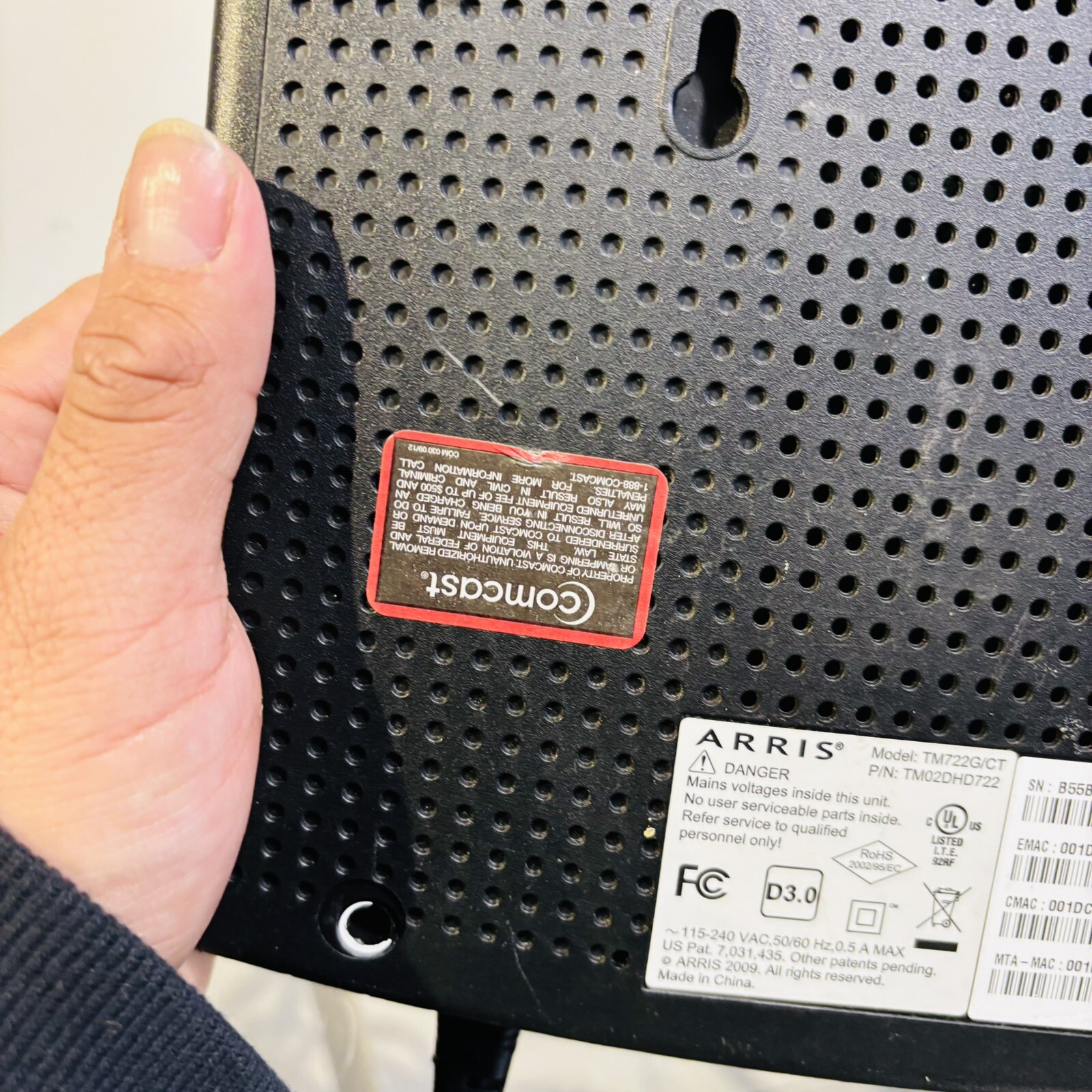 Arris TM722G/CT Touchstone Telephony Cable Modem DOCSIS 3.0