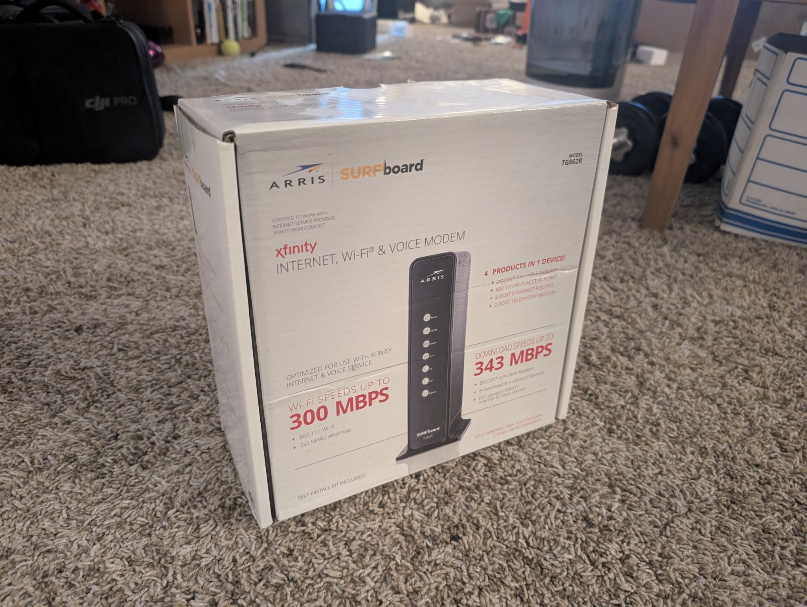 Xfinity Modem Router ARRIS SURFboard TG862R DOCSIS 3.0 Retail Version